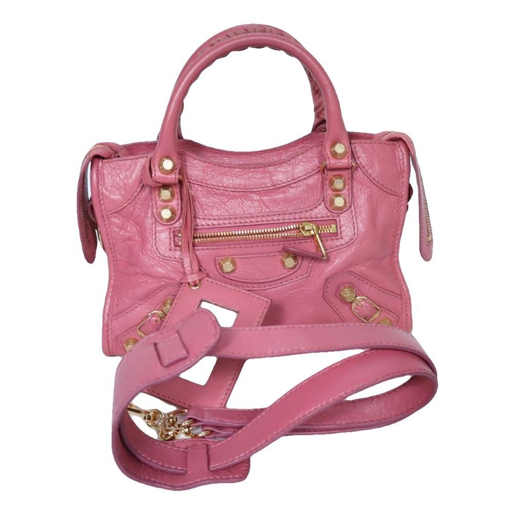 City leather handbag