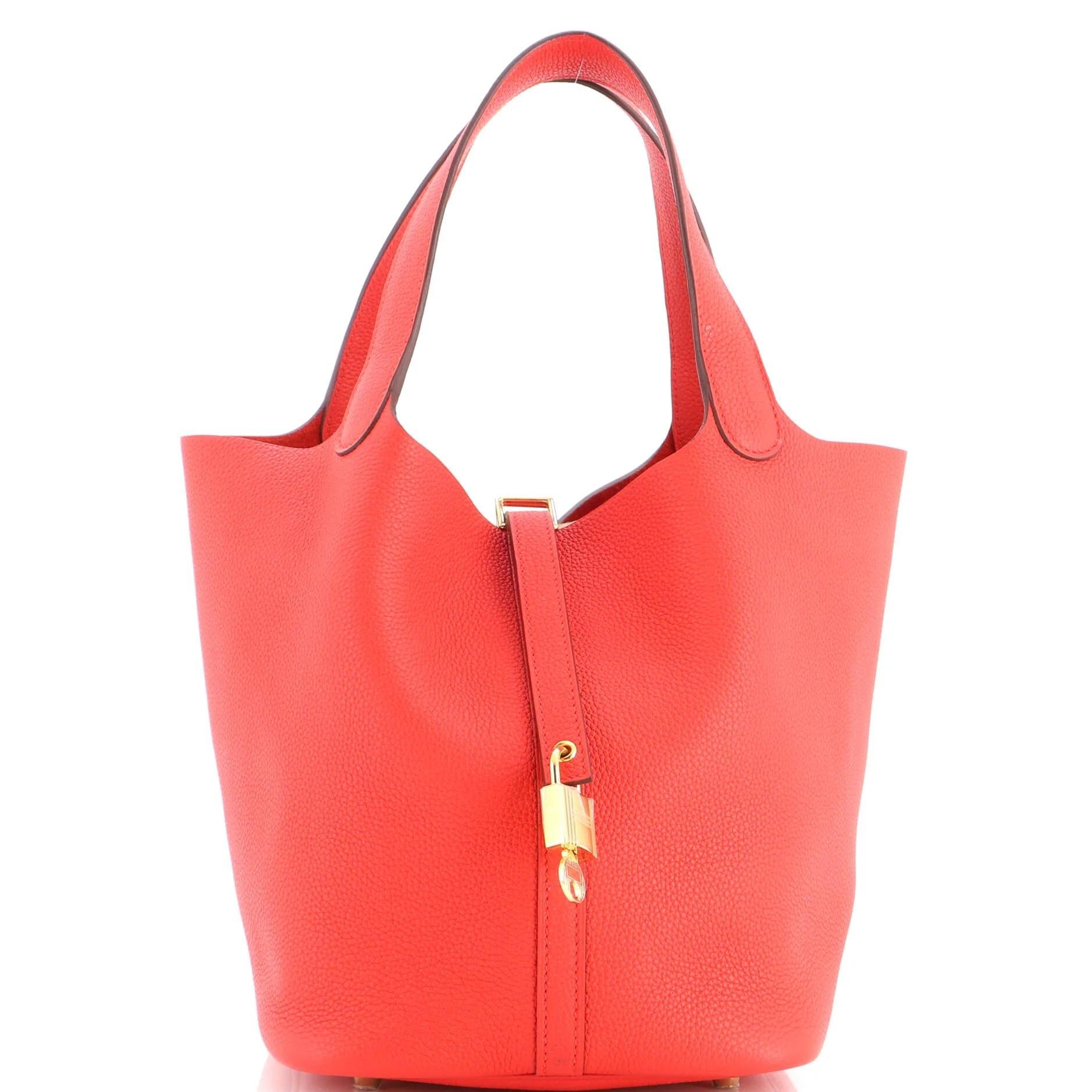 Picotin leather handbag