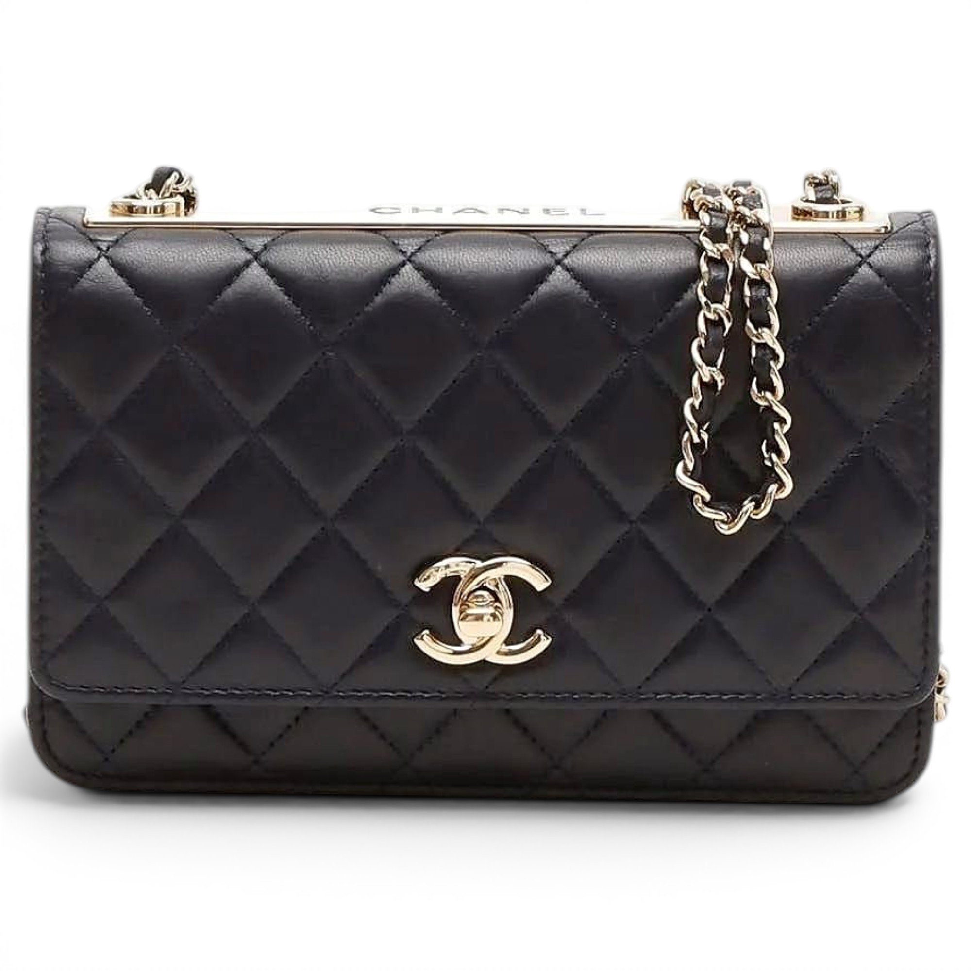 Wallet On Chain leather crossbody bag
