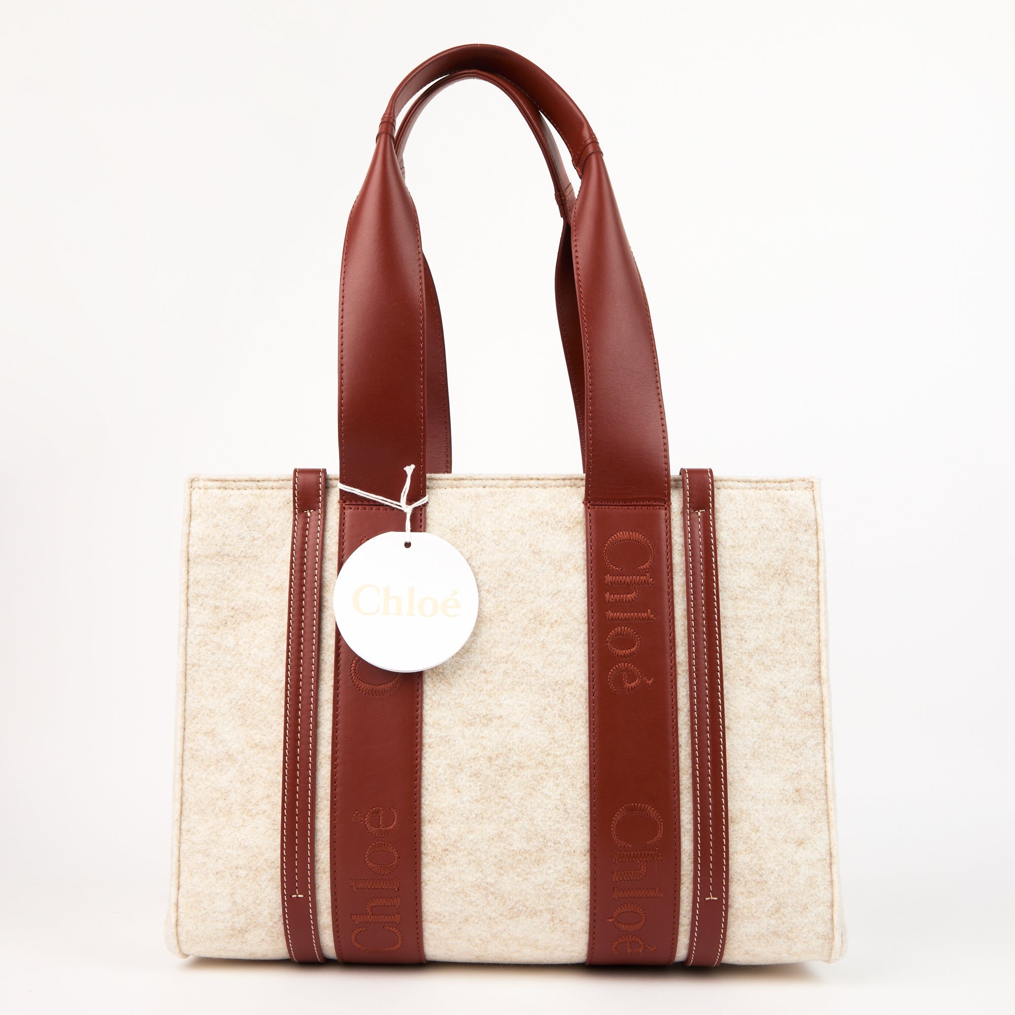 Woody wool tote
