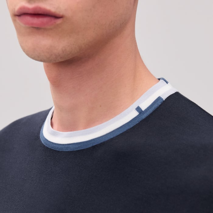 Marine "Rayures & Twist" Crewneck Sweater