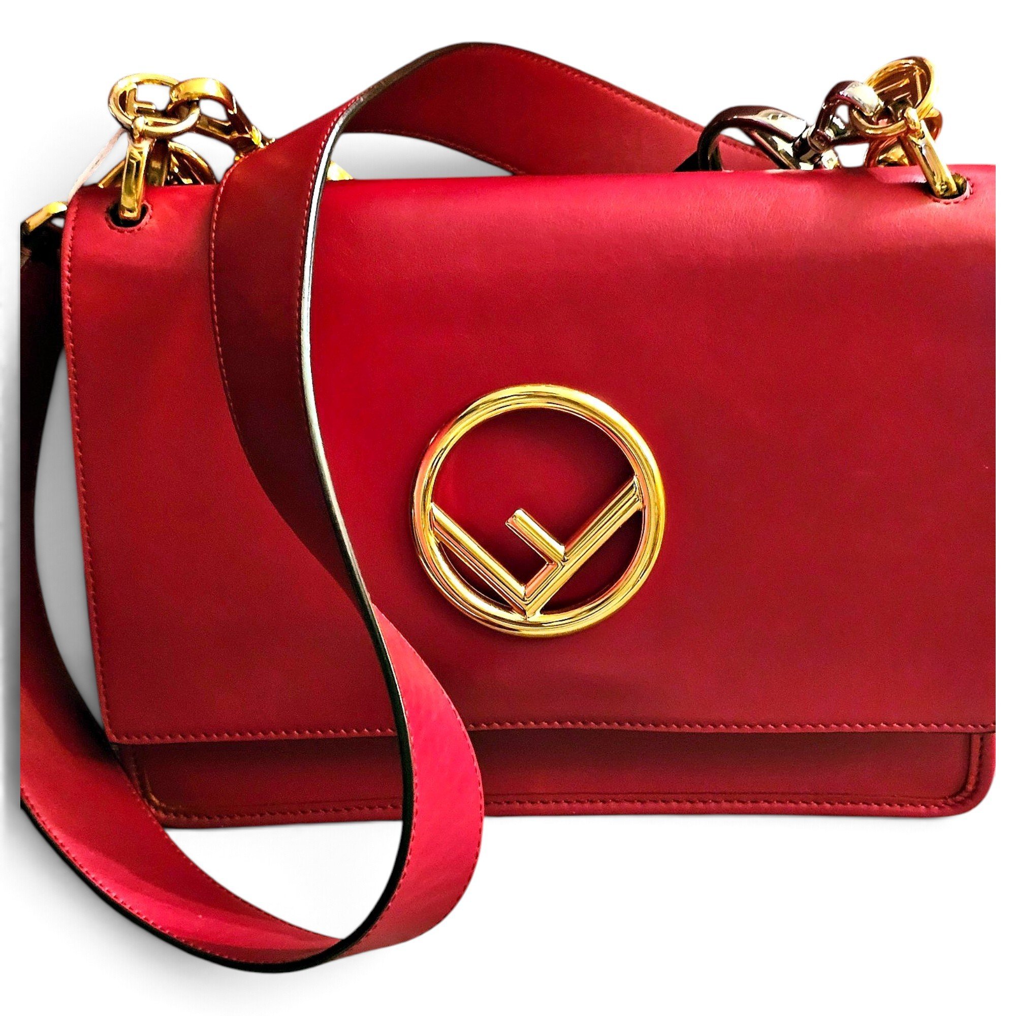 Fendigraphy leather handbag