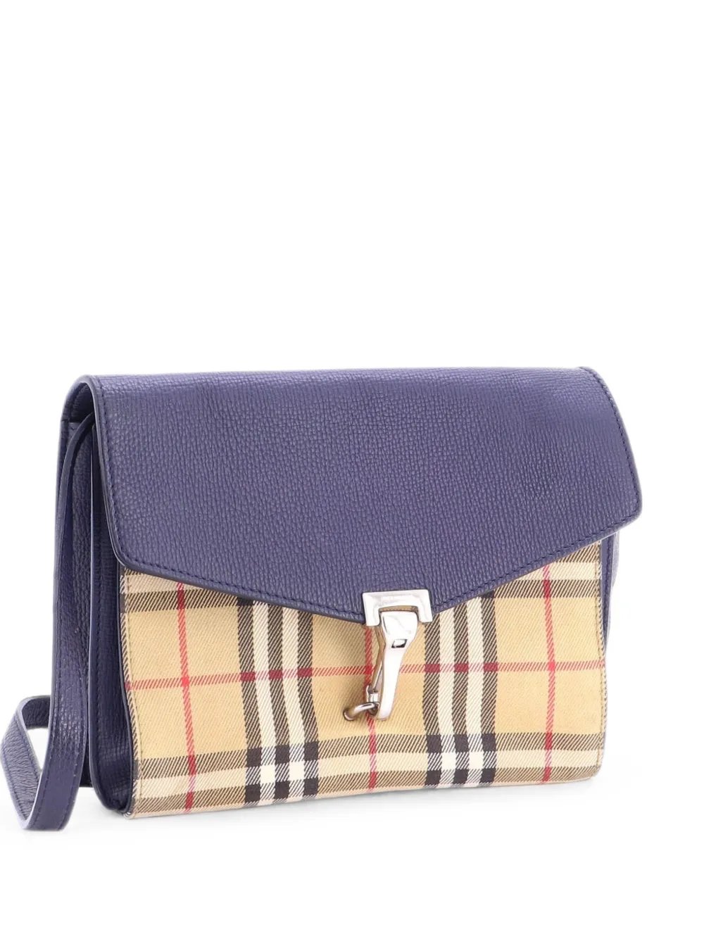 Macken Leather and Vintage Check Canvas Small crossbody bag