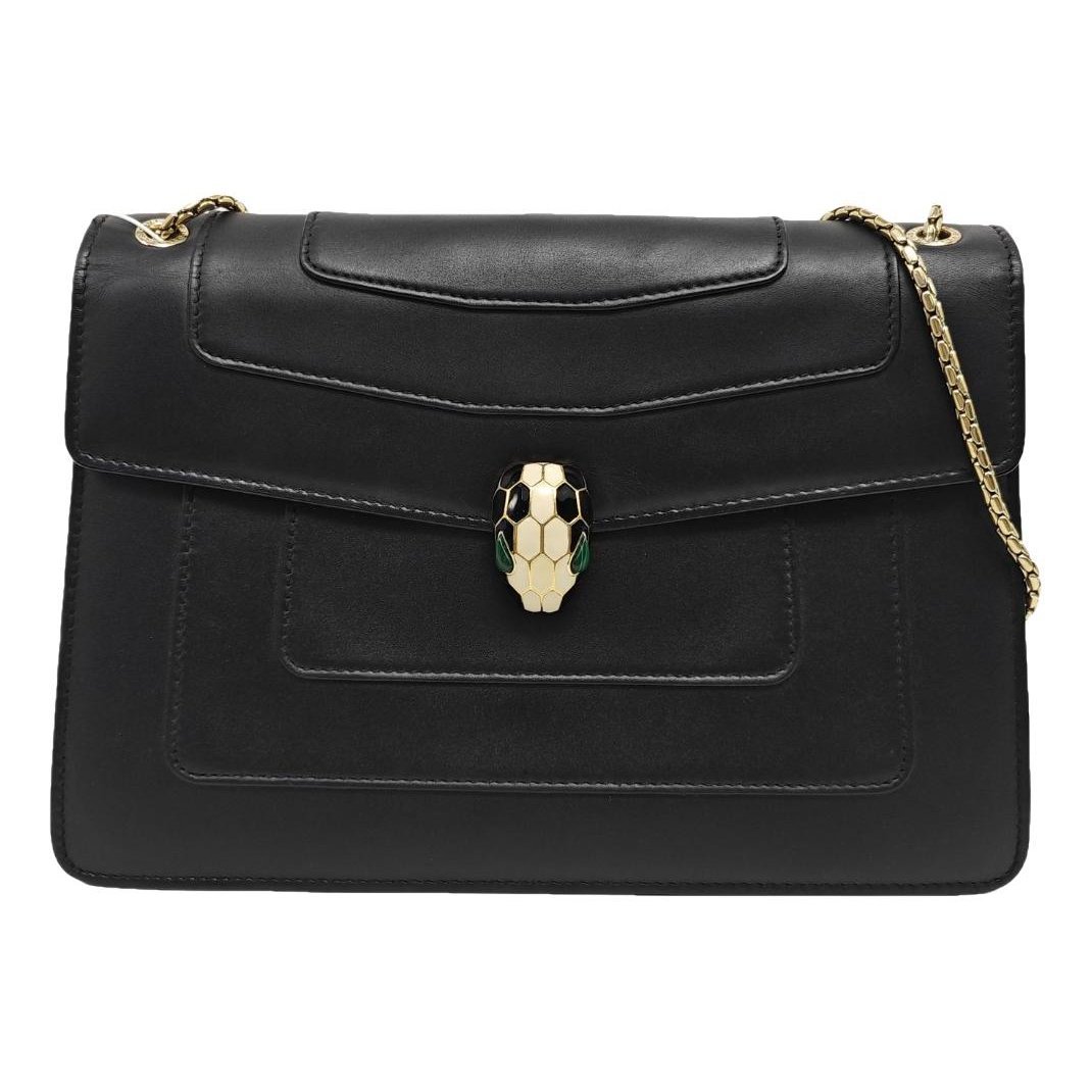 Serpenti leather handbag