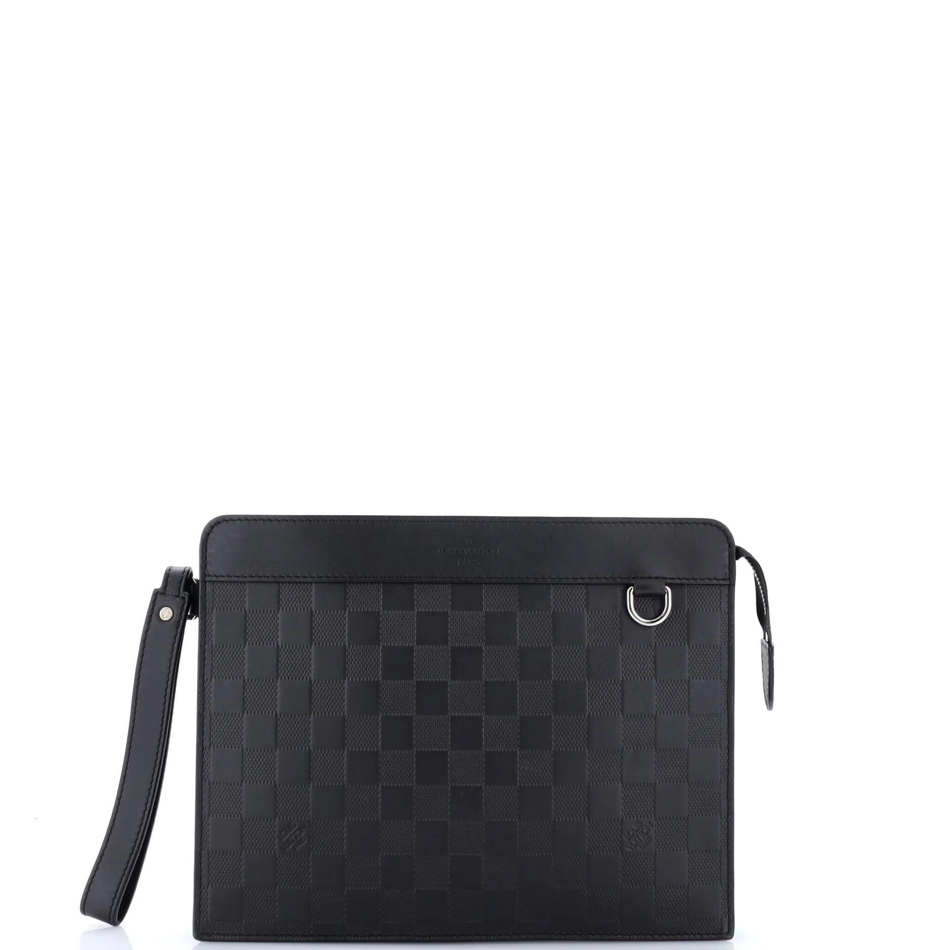 Leather clutch bag