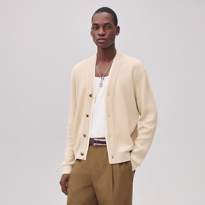 Écru "Lin Et l'Autre" Buttoned Cardigan