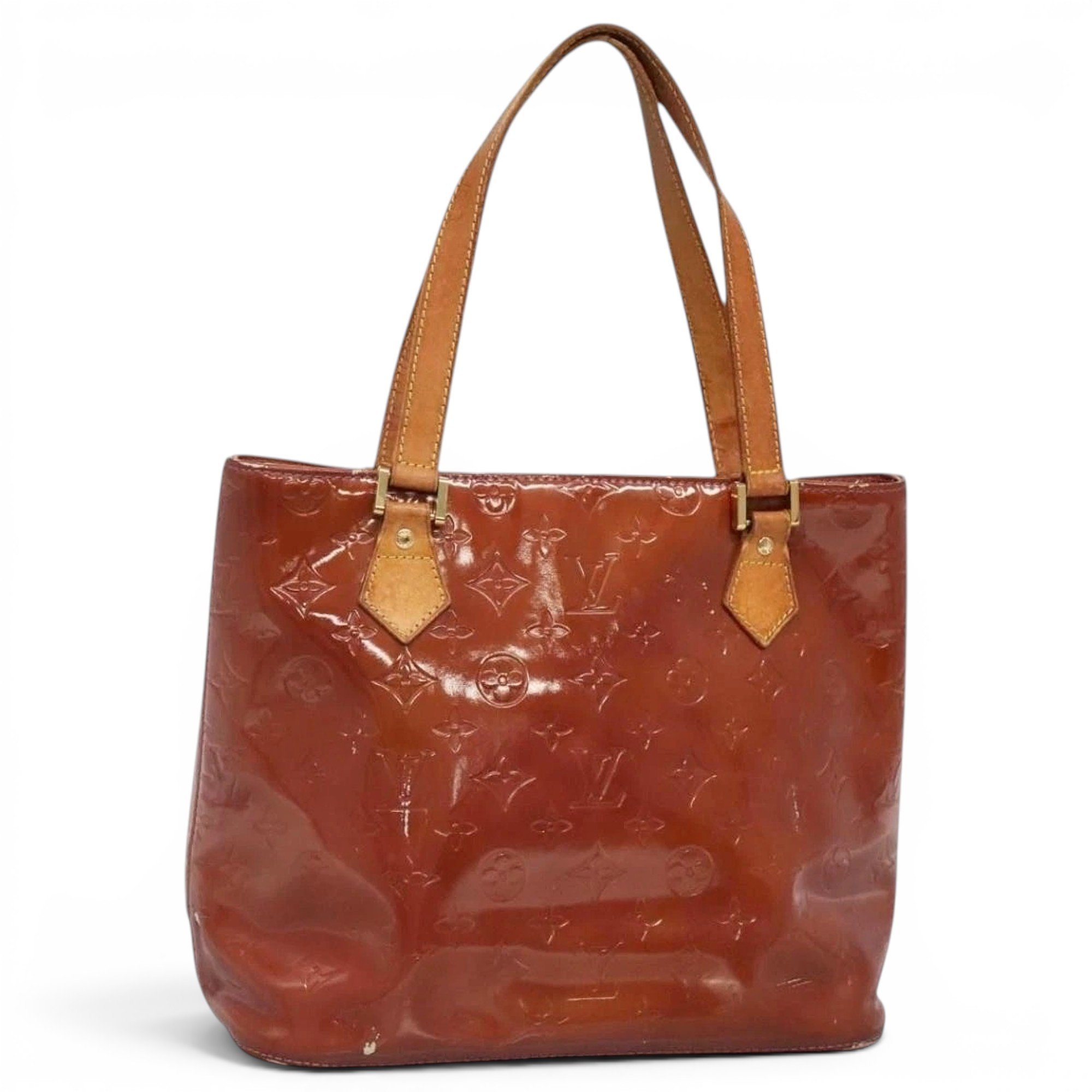 Patent leather handbag