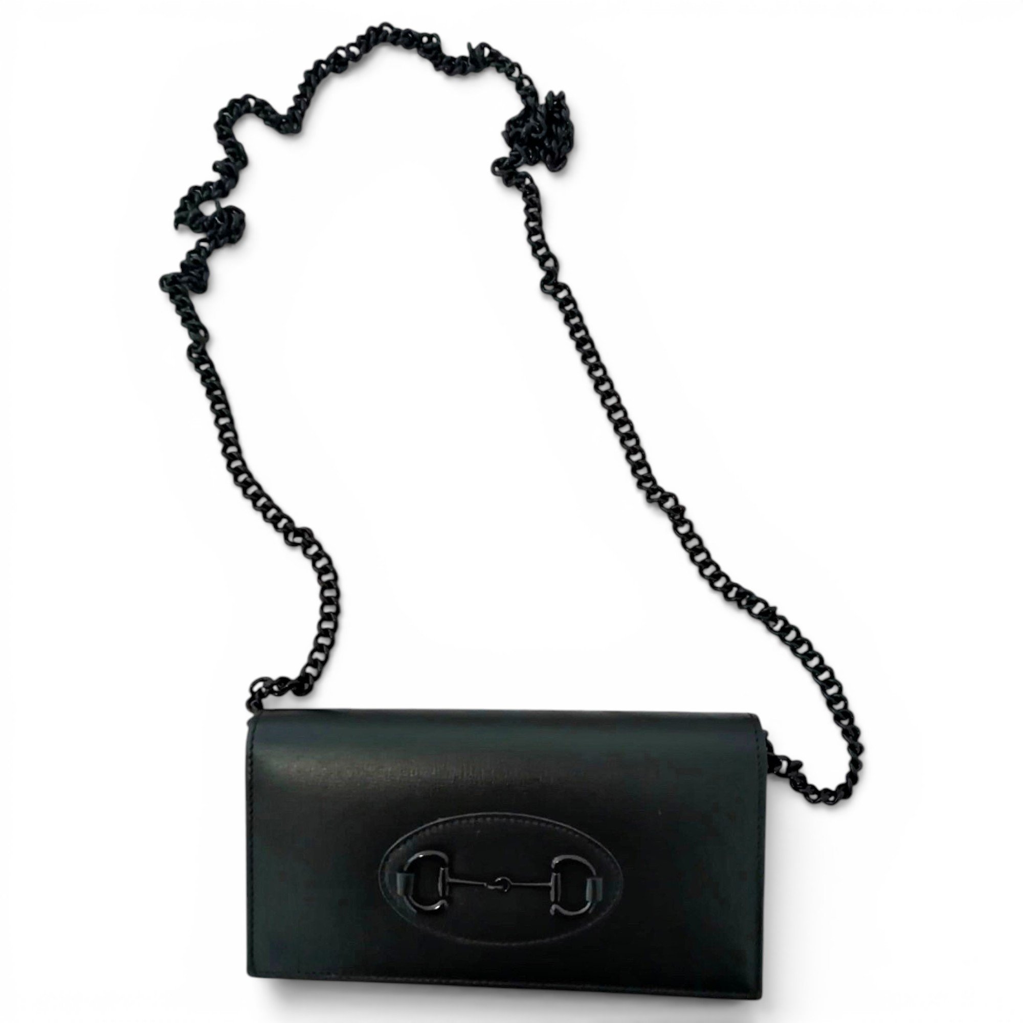 Leather clutch bag