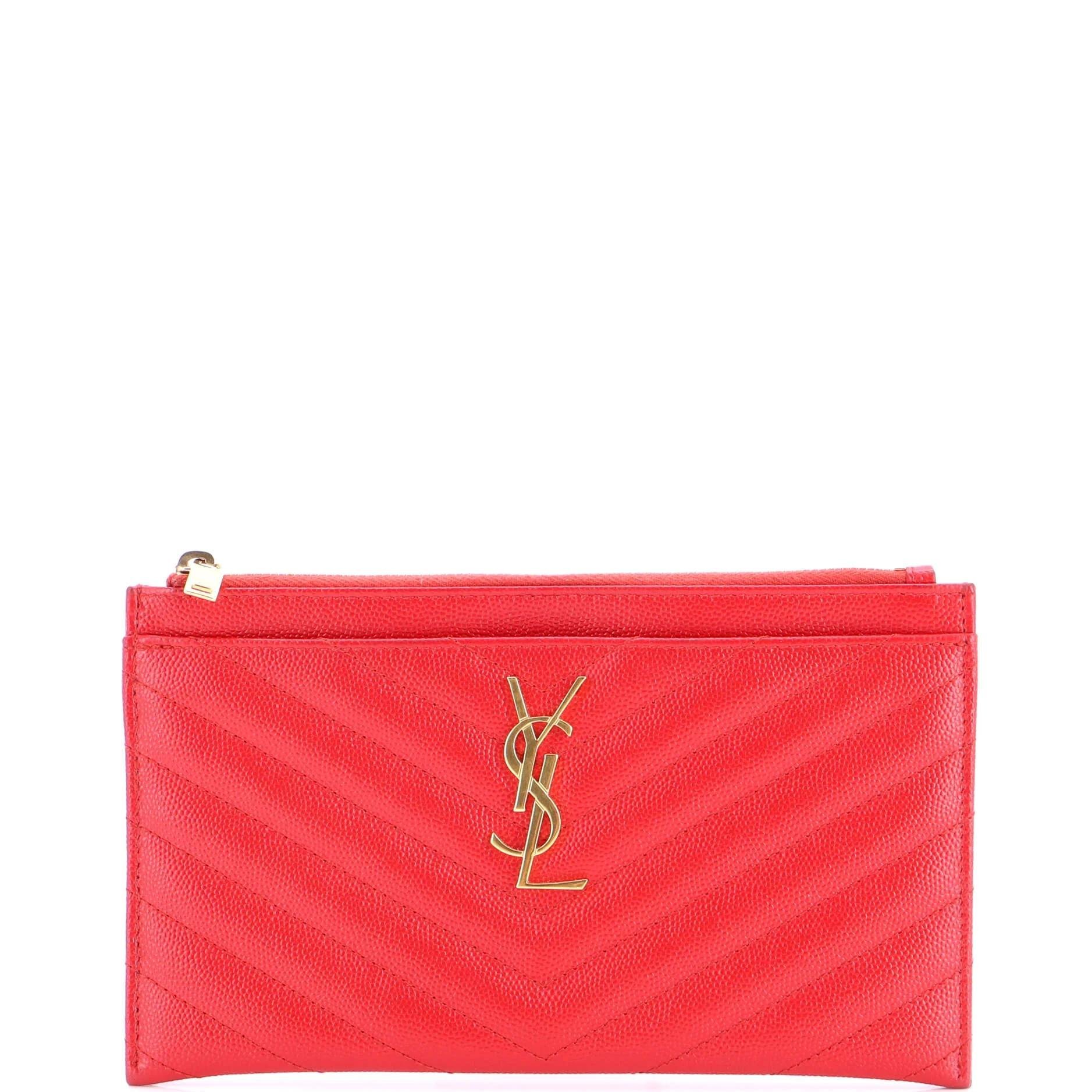 Leather clutch bag