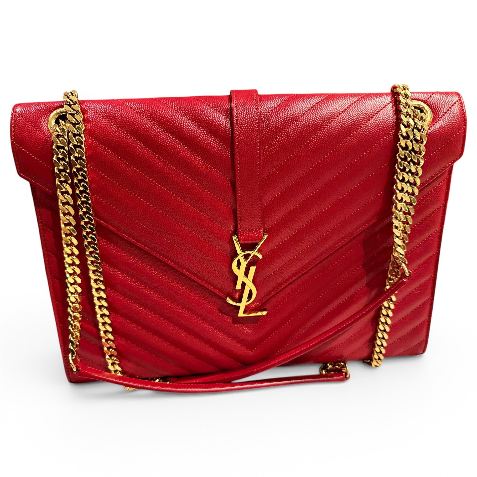 Envelope leather handbag