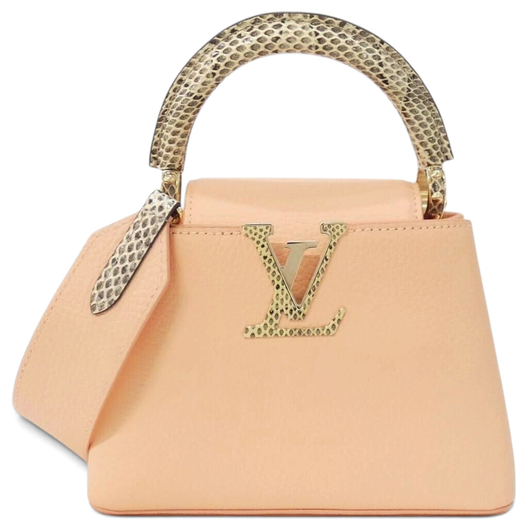 Capucines python handbag