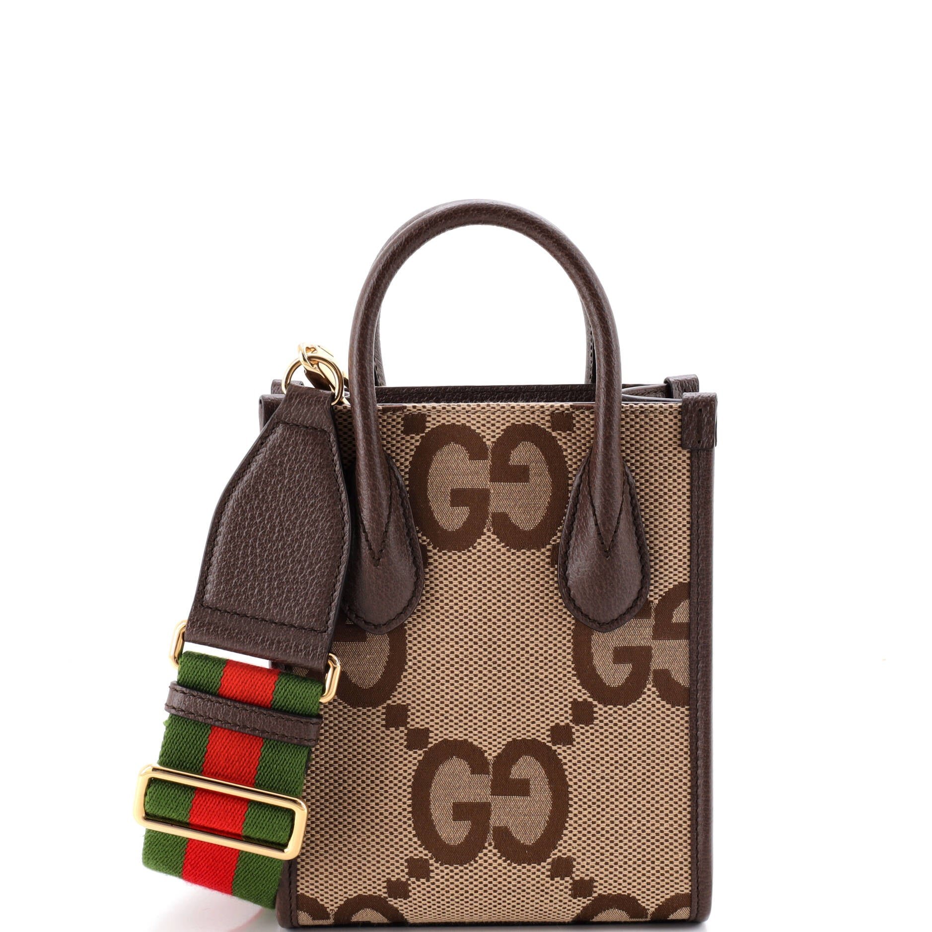 Vertical Tote Jumbo GG Canvas Mini