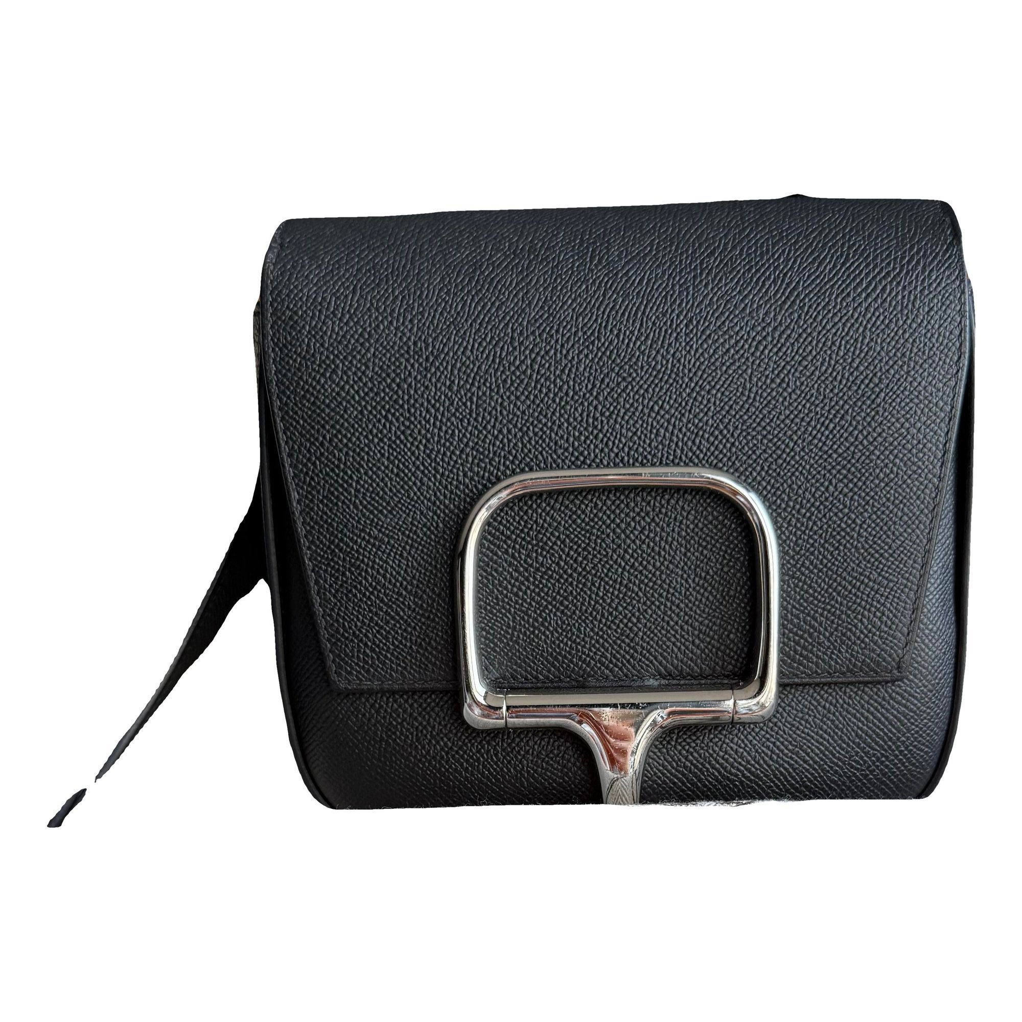 Hermes Mini Della Cavalleria Handbag Black Epsom Leather 2023