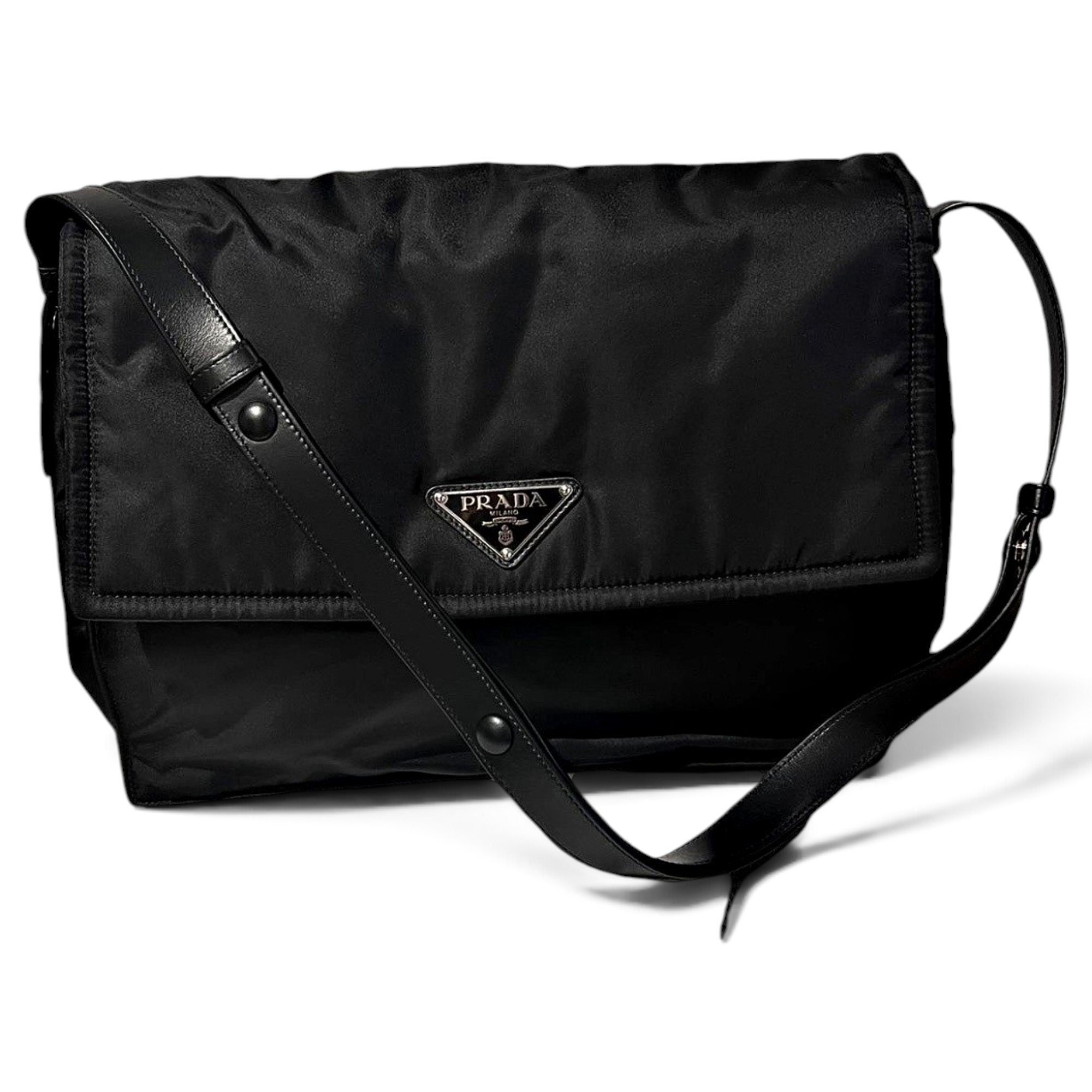 Re-Nylon leather travel bag