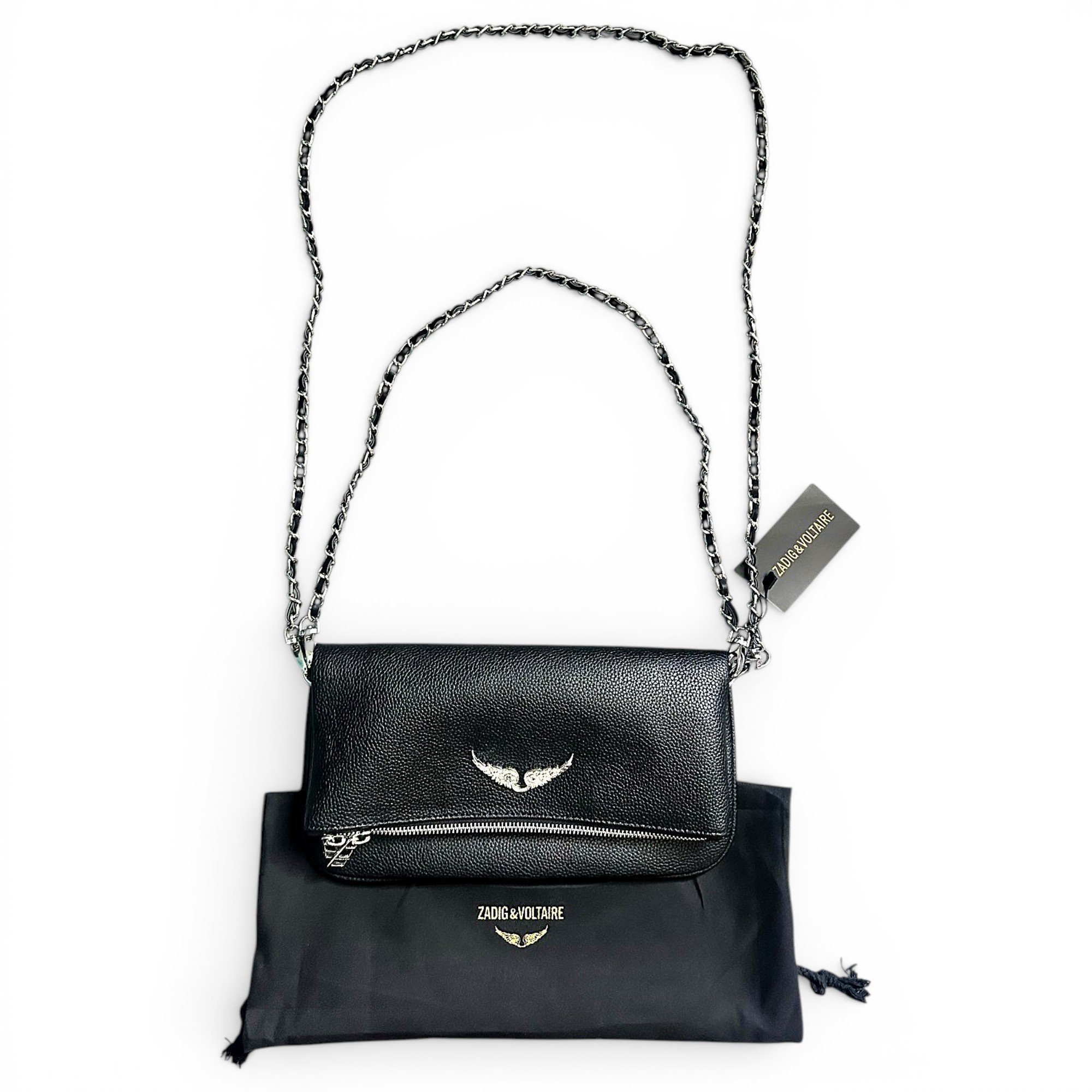 Rock leather clutch bag
