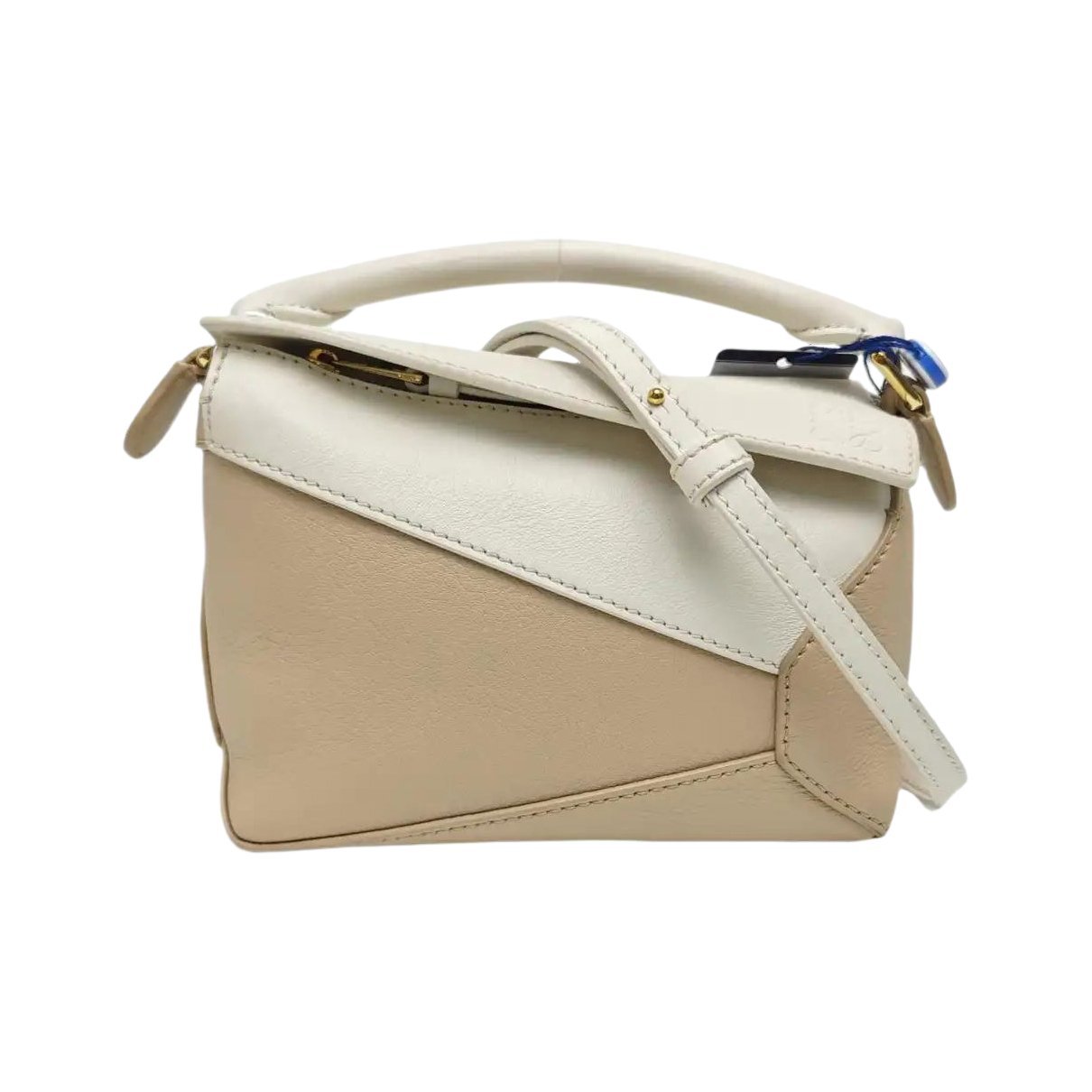 Puzzle leather handbag