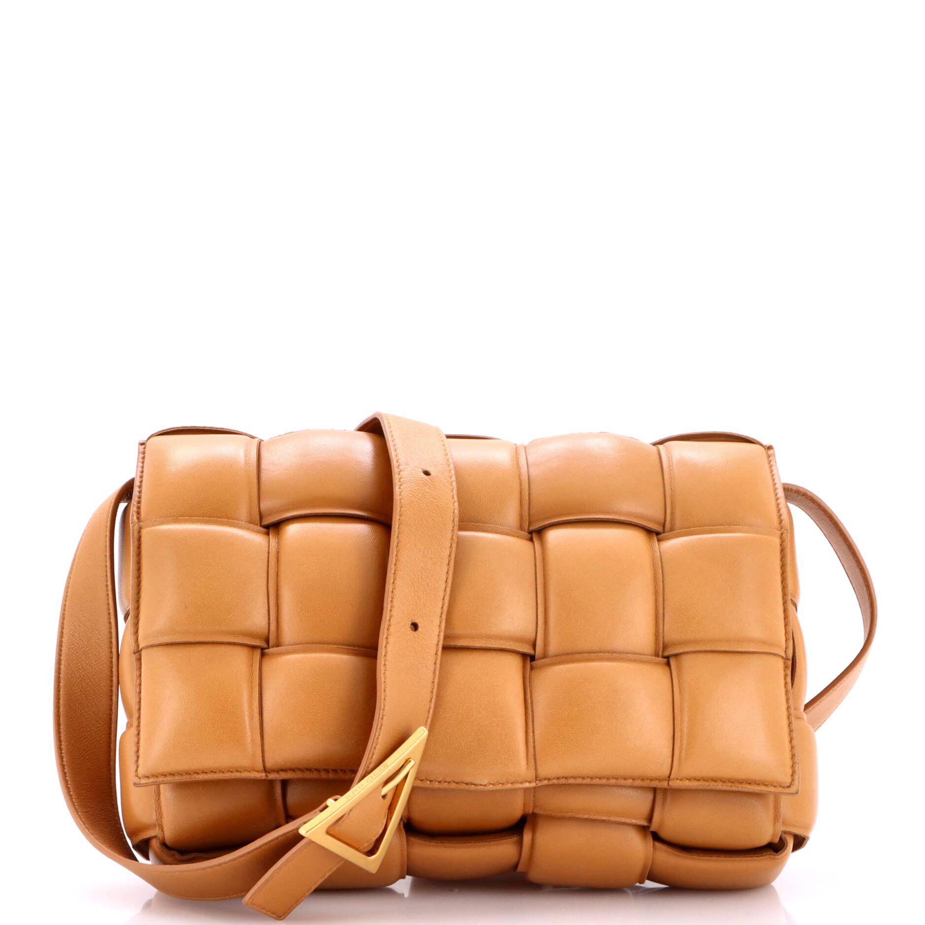 Cassette Crossbody Bag Padded Maxi Intrecciato Leather