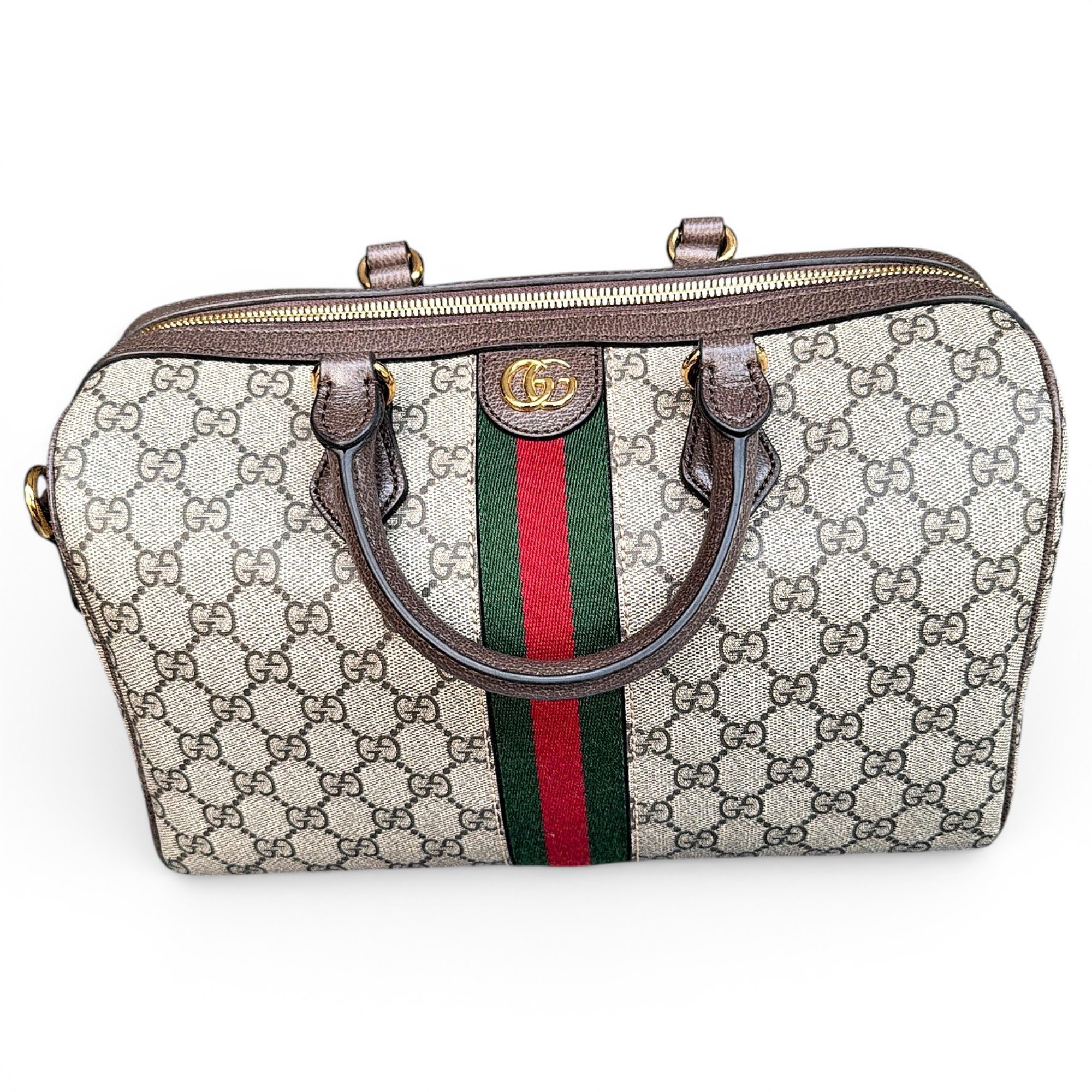 Boston leather handbag