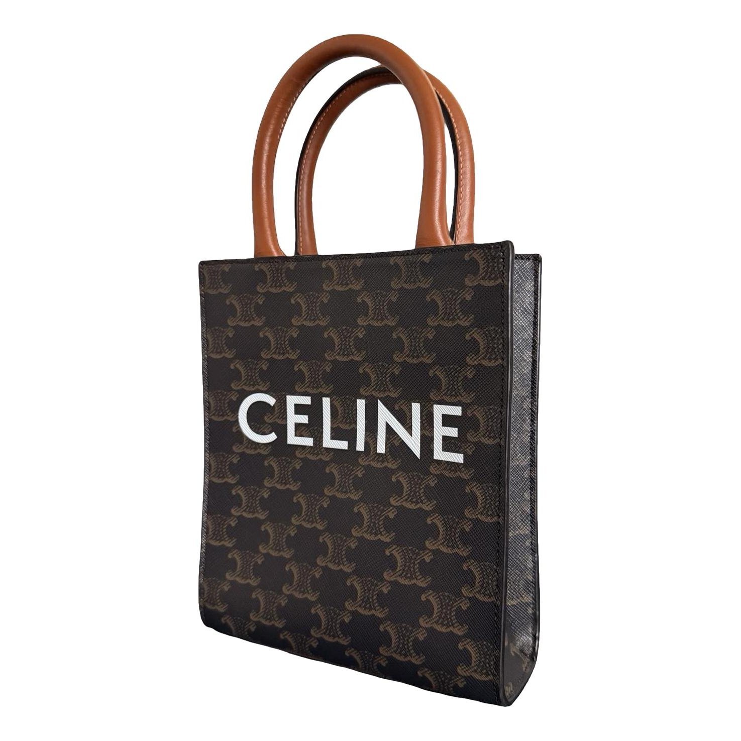 Cabas Vertical leather tote