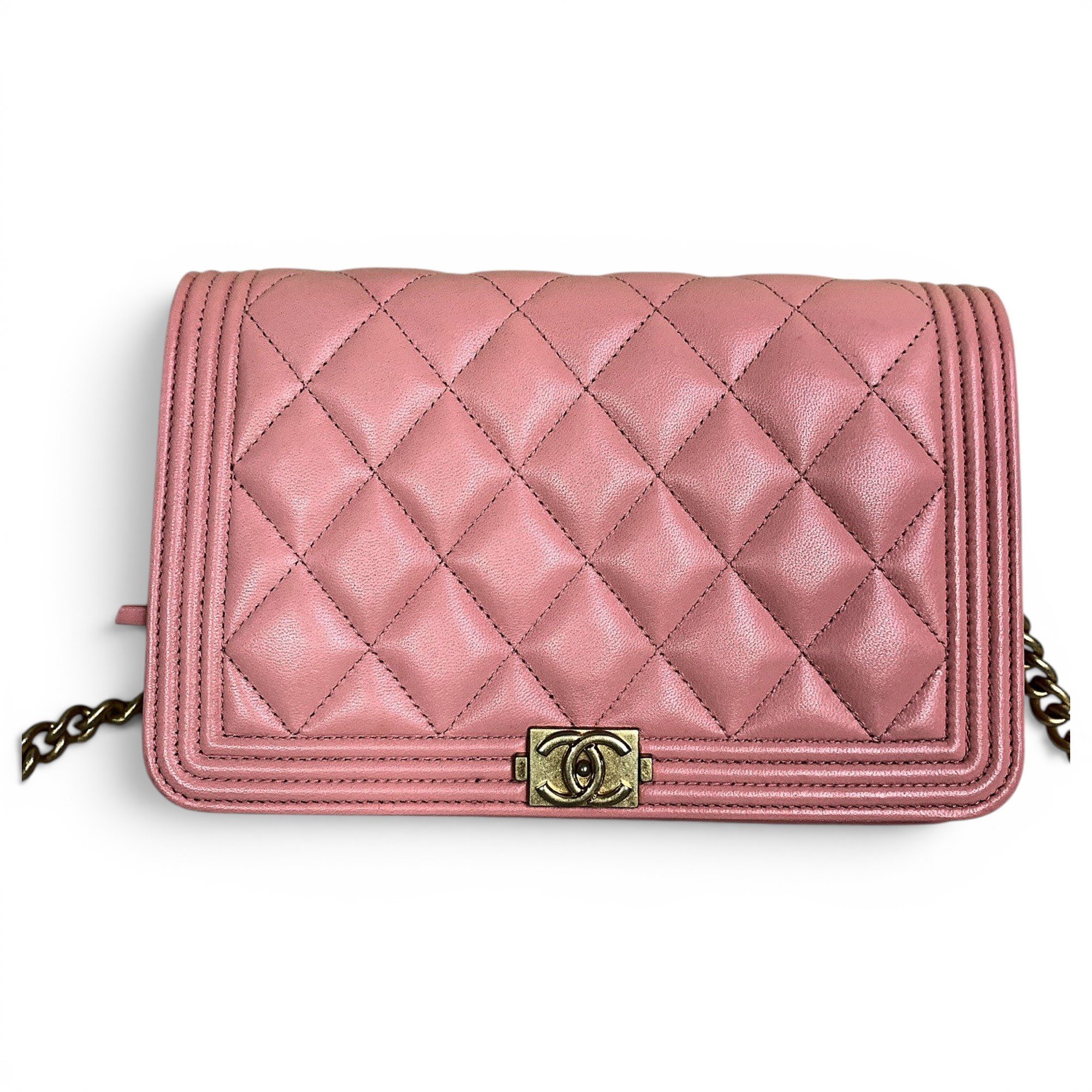 Wallet On Chain Boy leather crossbody bag
