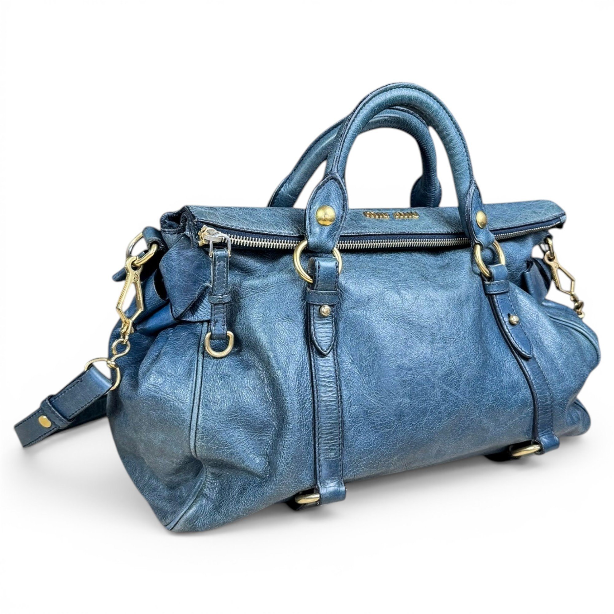 Bow bag leather handbag