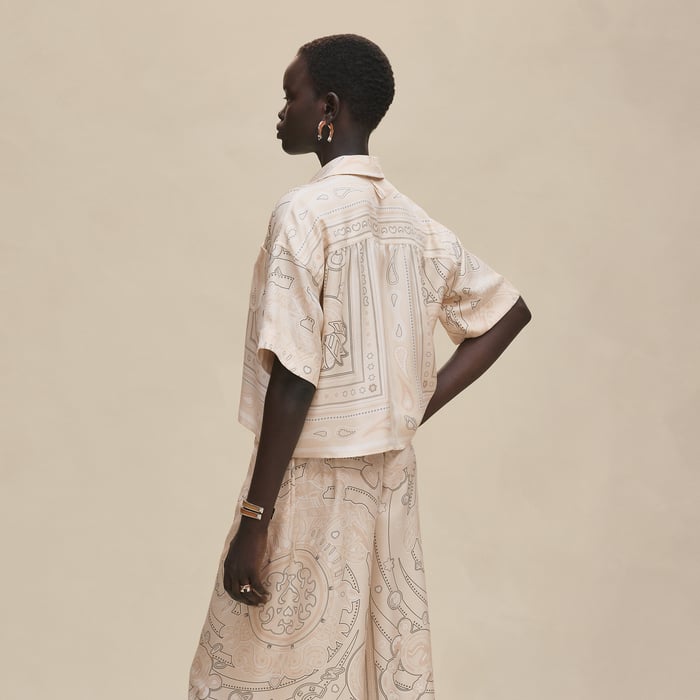 Blanc Perle "Candy Libris Bandana" Blouse