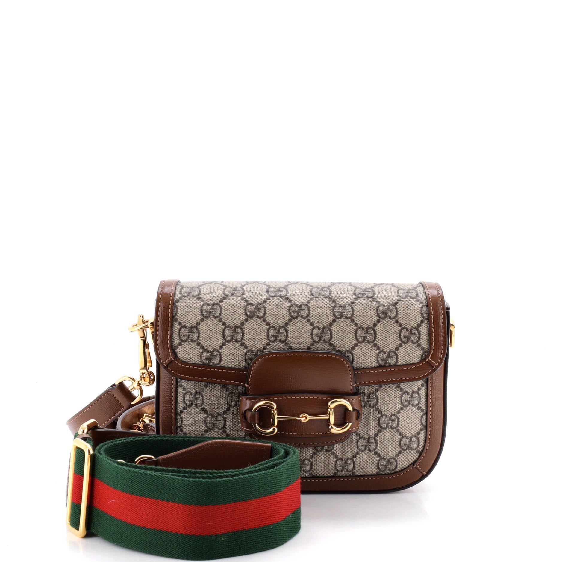 Horsebit 1955 Shoulder Bag GG Coated Canvas with Leather Mini