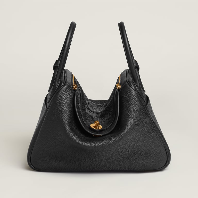 Hermès Lindy 30 bag in Noir Clemence with palladium hardware