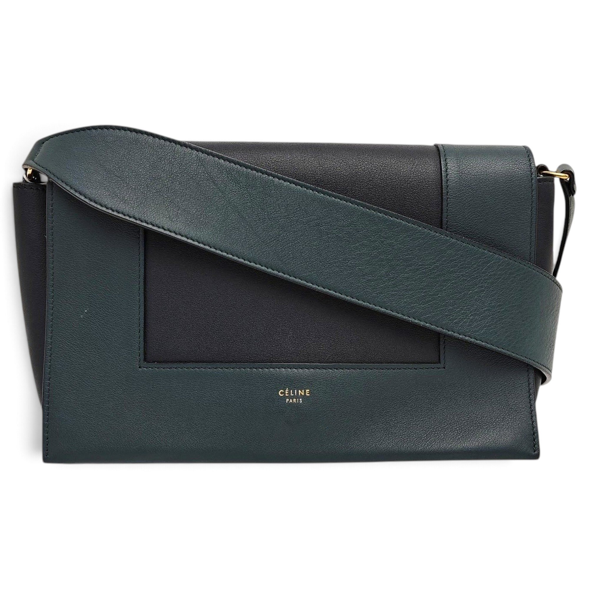 Frame leather handbag