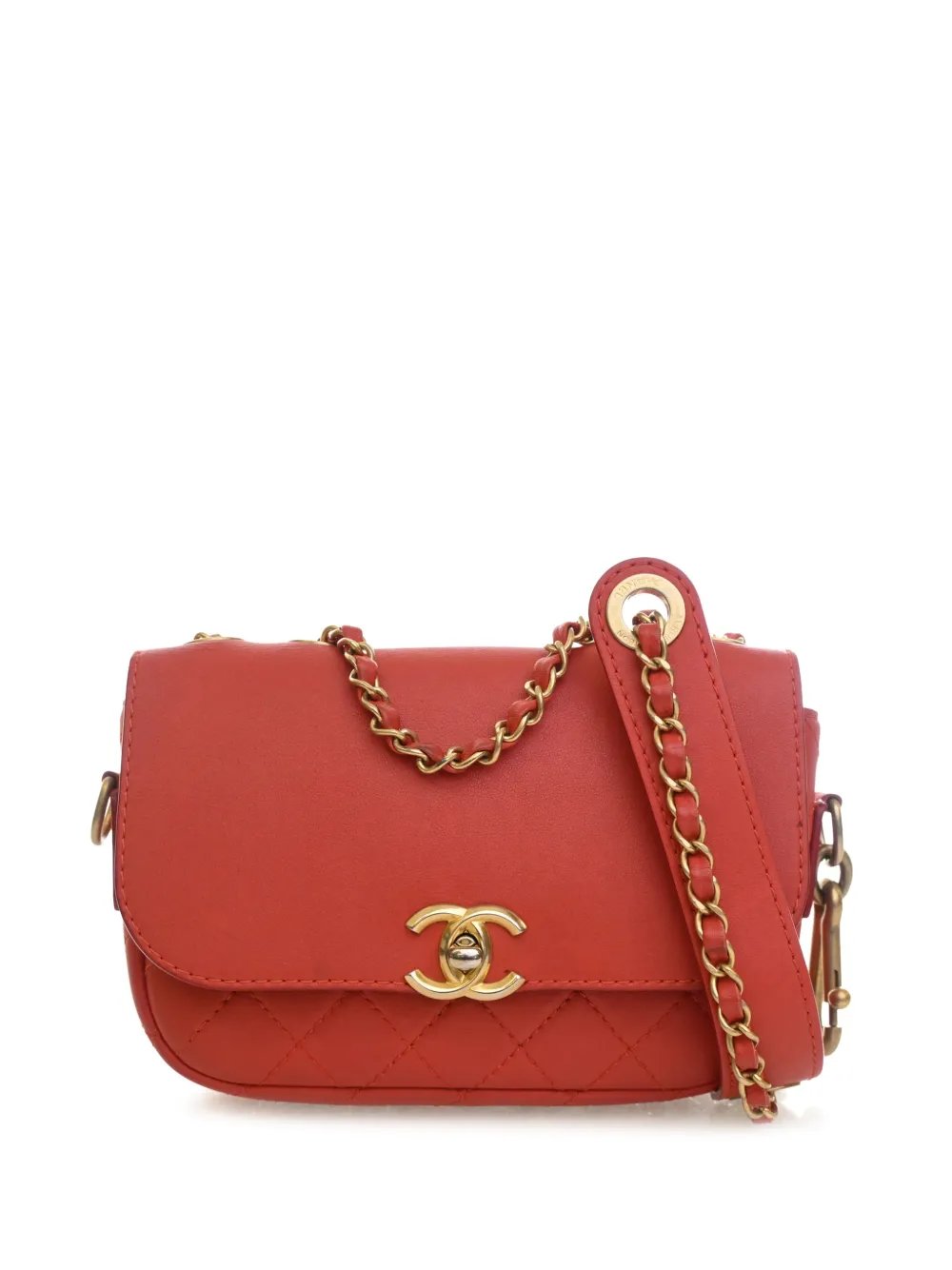 2019 Quilted Calfskin Multi Pouching Flap and Coin Purse crossbody bag