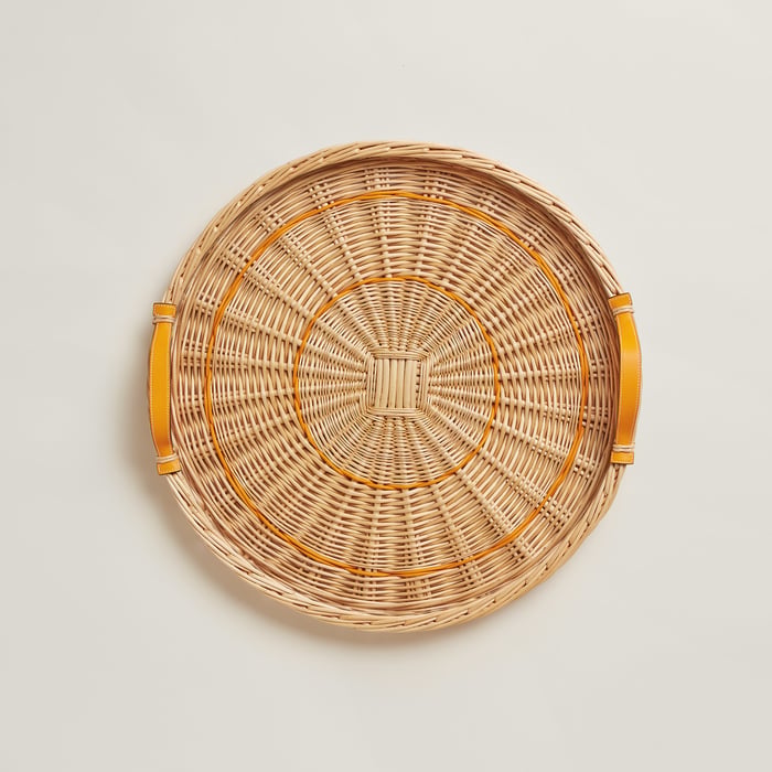 Jaune d'Or Oseraie Color Round Tray, Medium Model