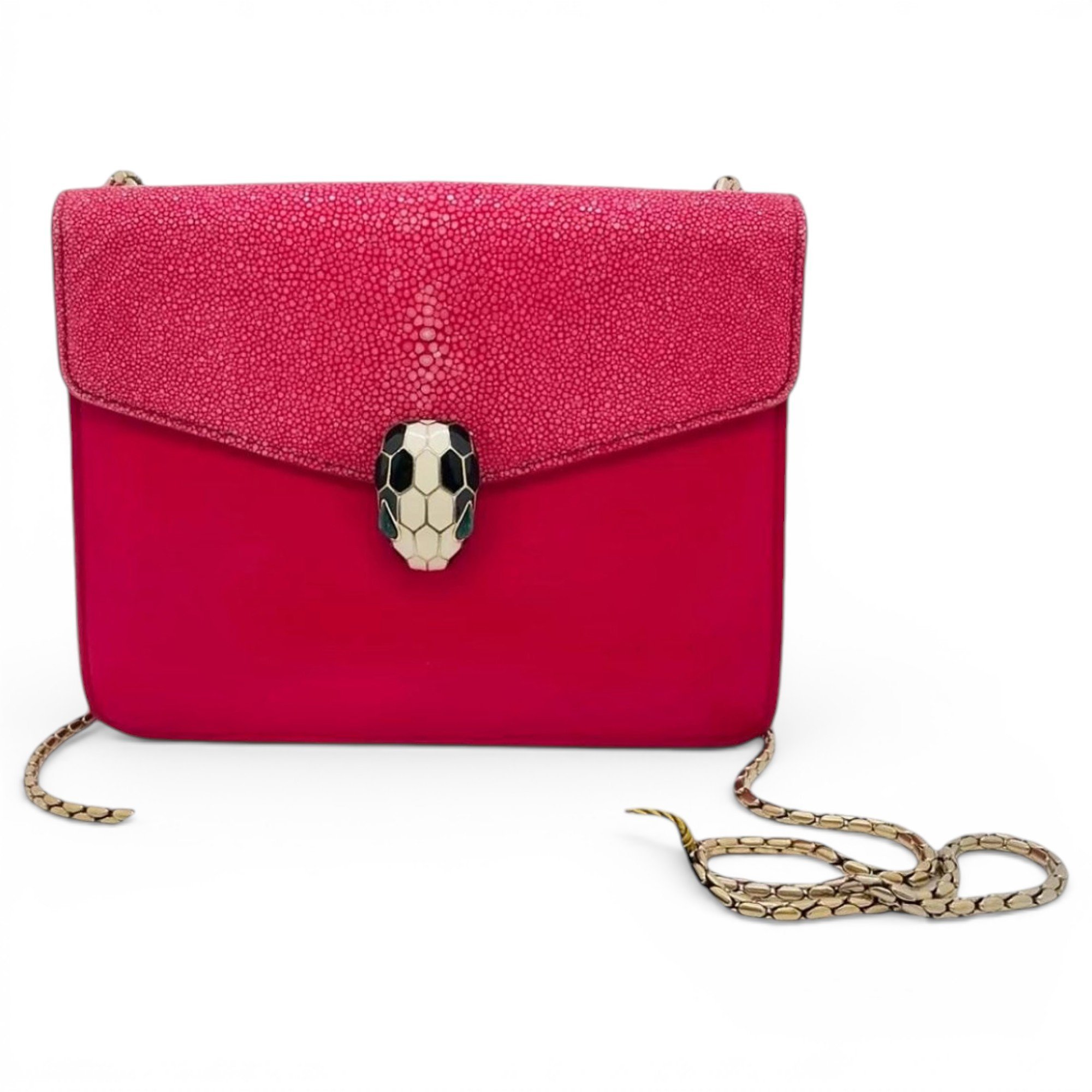 Serpenti leather handbag