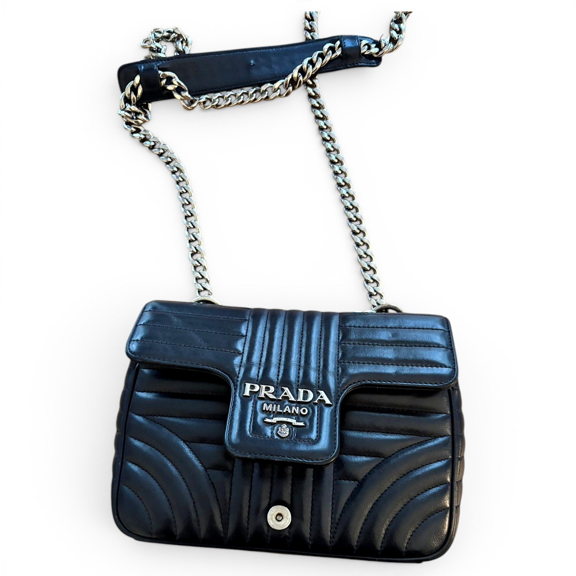 Diagramme leather handbag