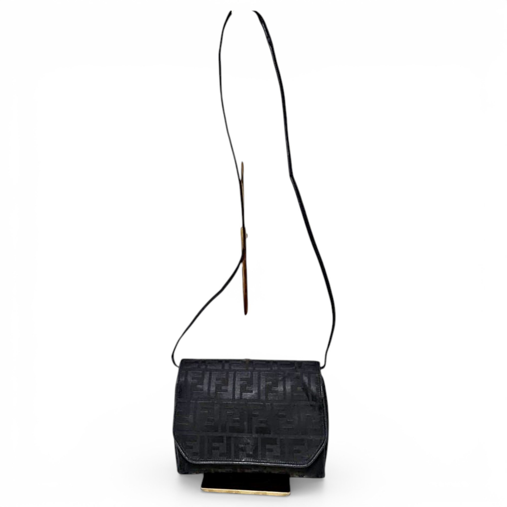 FF leather crossbody bag