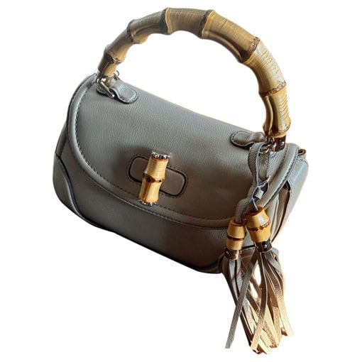 Bamboo leather handbag