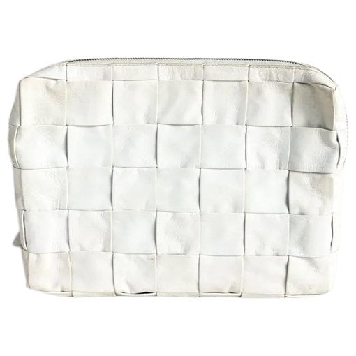 Leather clutch bag