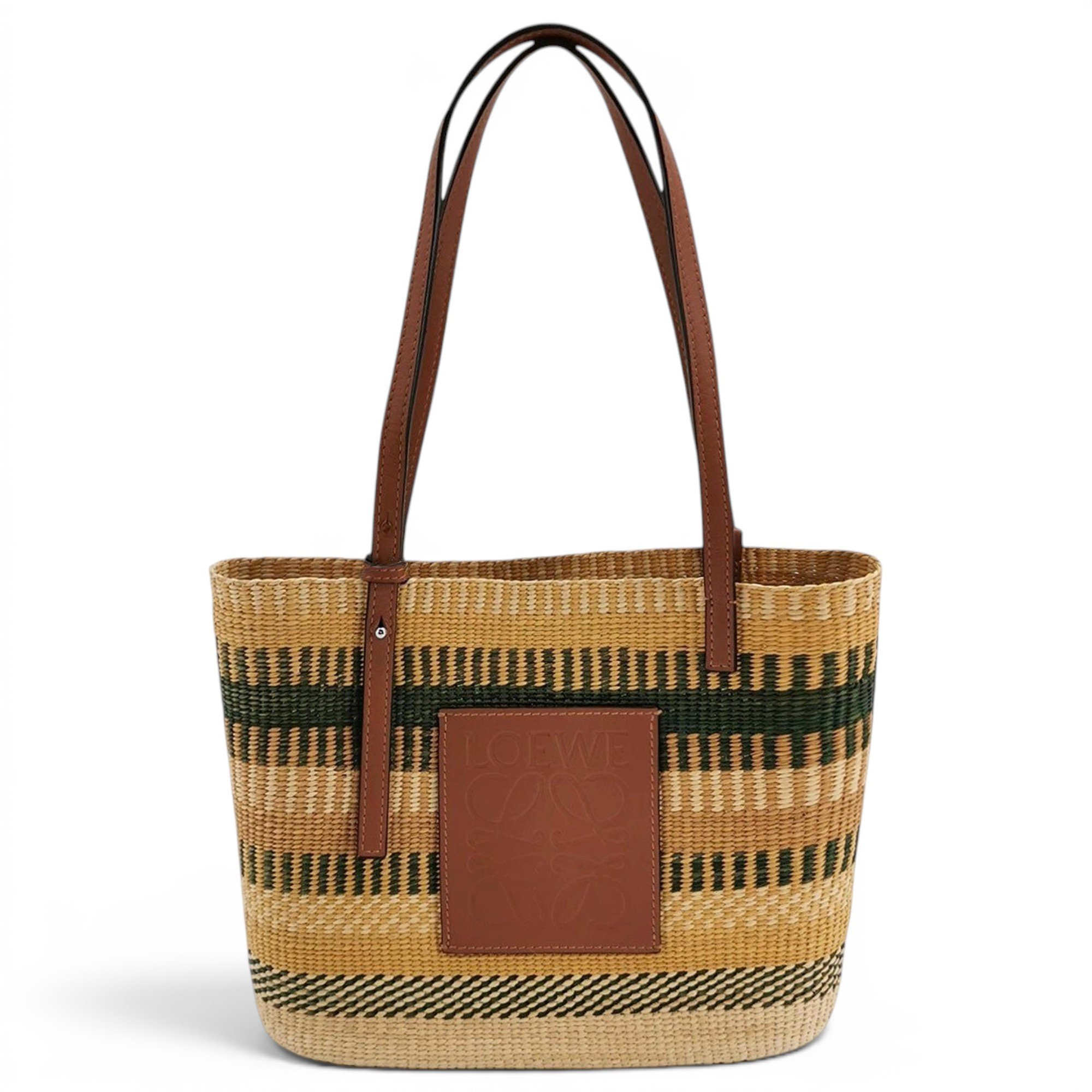 Square Basket leather handbag