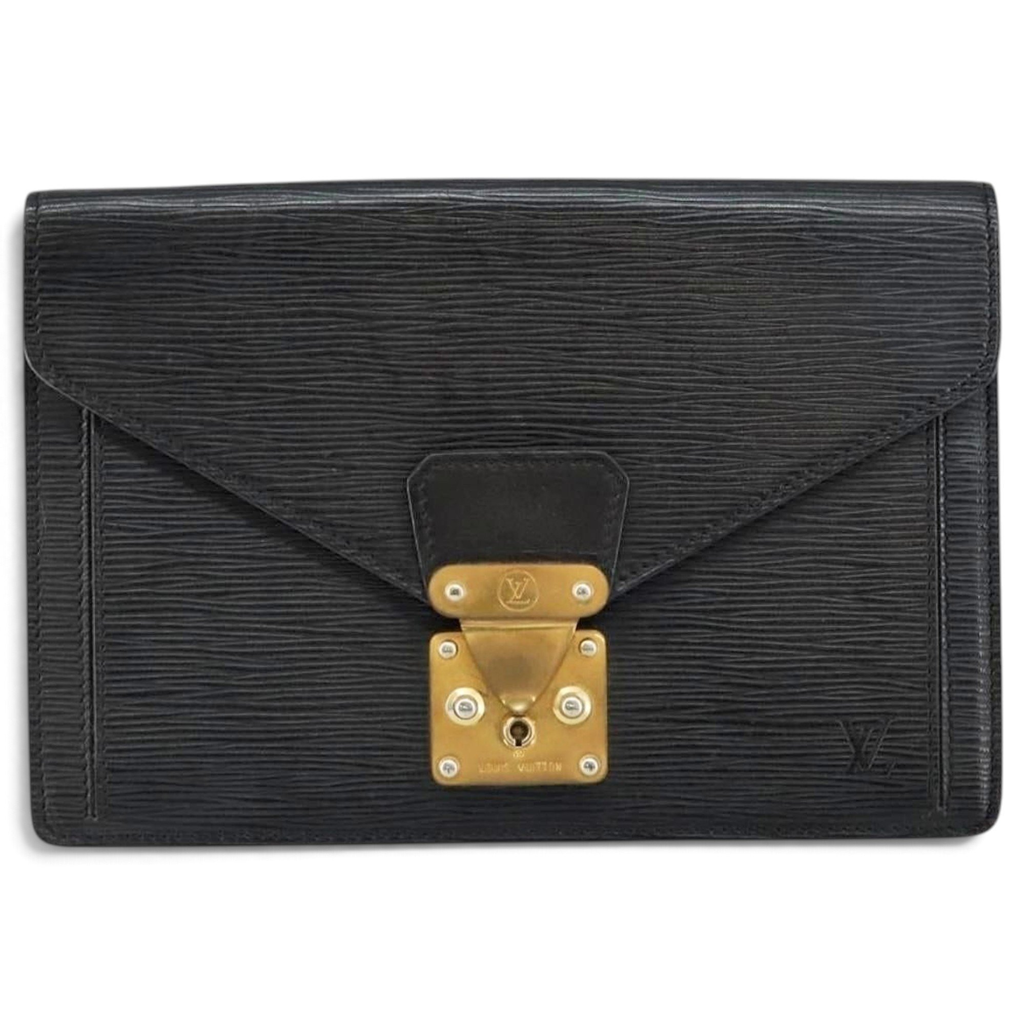 Leather clutch bag