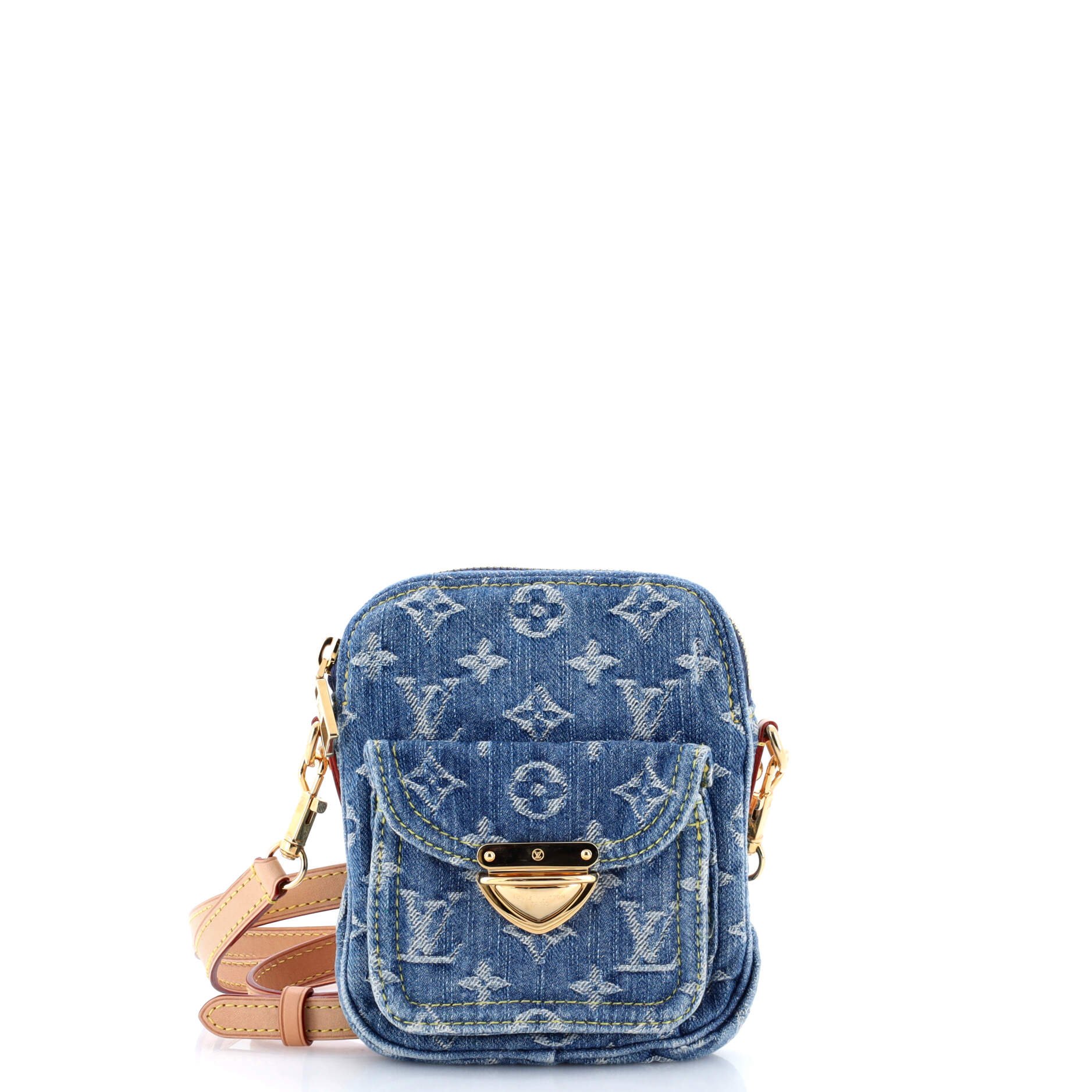 Louis Vuitton Fairfax Pochette Crossbody Bag LV Remix Monogram Denim