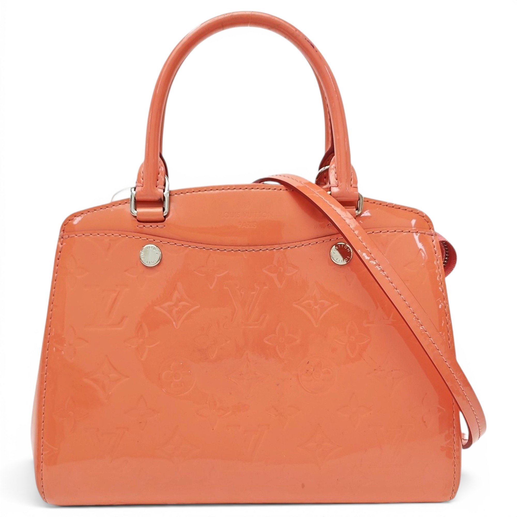 Patent leather handbag