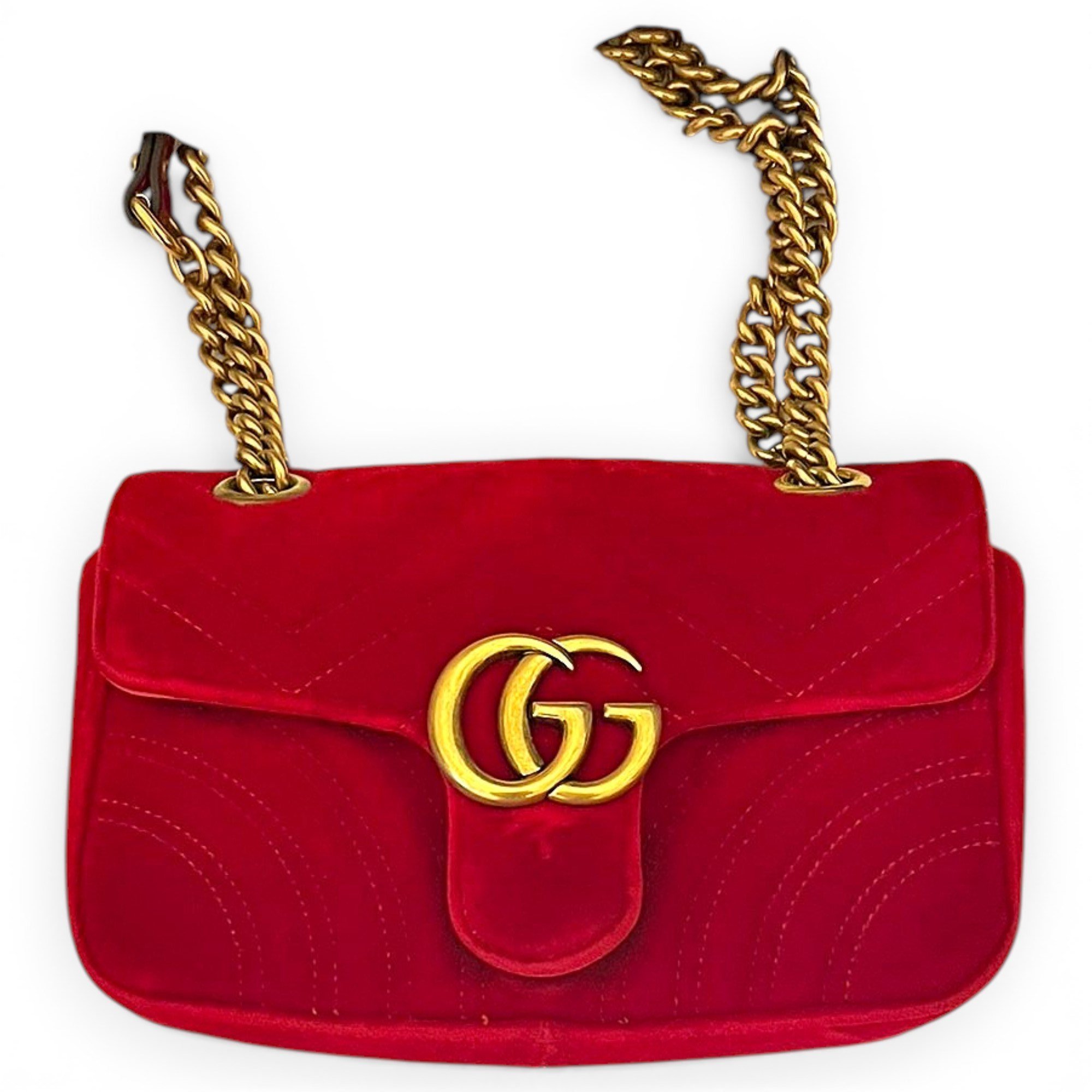 GG Marmont Flap velvet crossbody bag