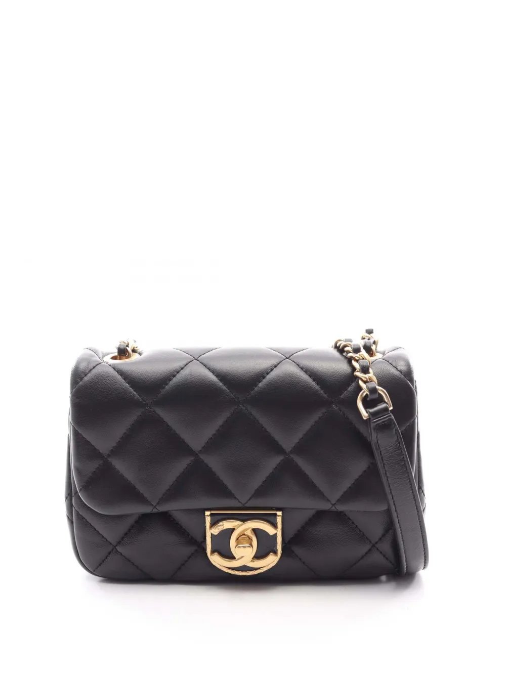 2021-2026 Mini Quilted Lambskin Side Note Flap crossbody bag