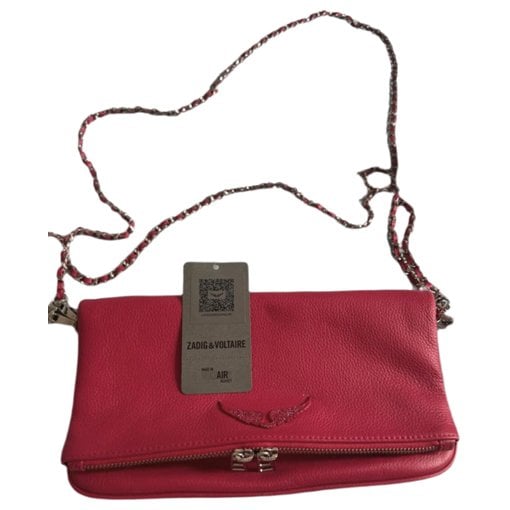 Rock leather clutch bag