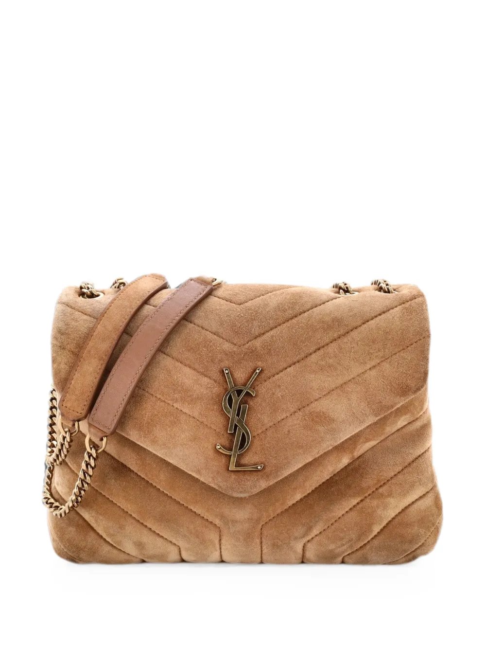 Loulou Matelasse Chevron Suede Small shoulder bag