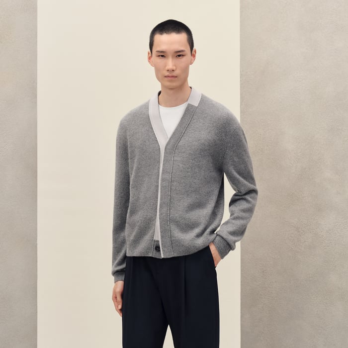 Flanelle "Detail Colore" Buttoned Cardigan