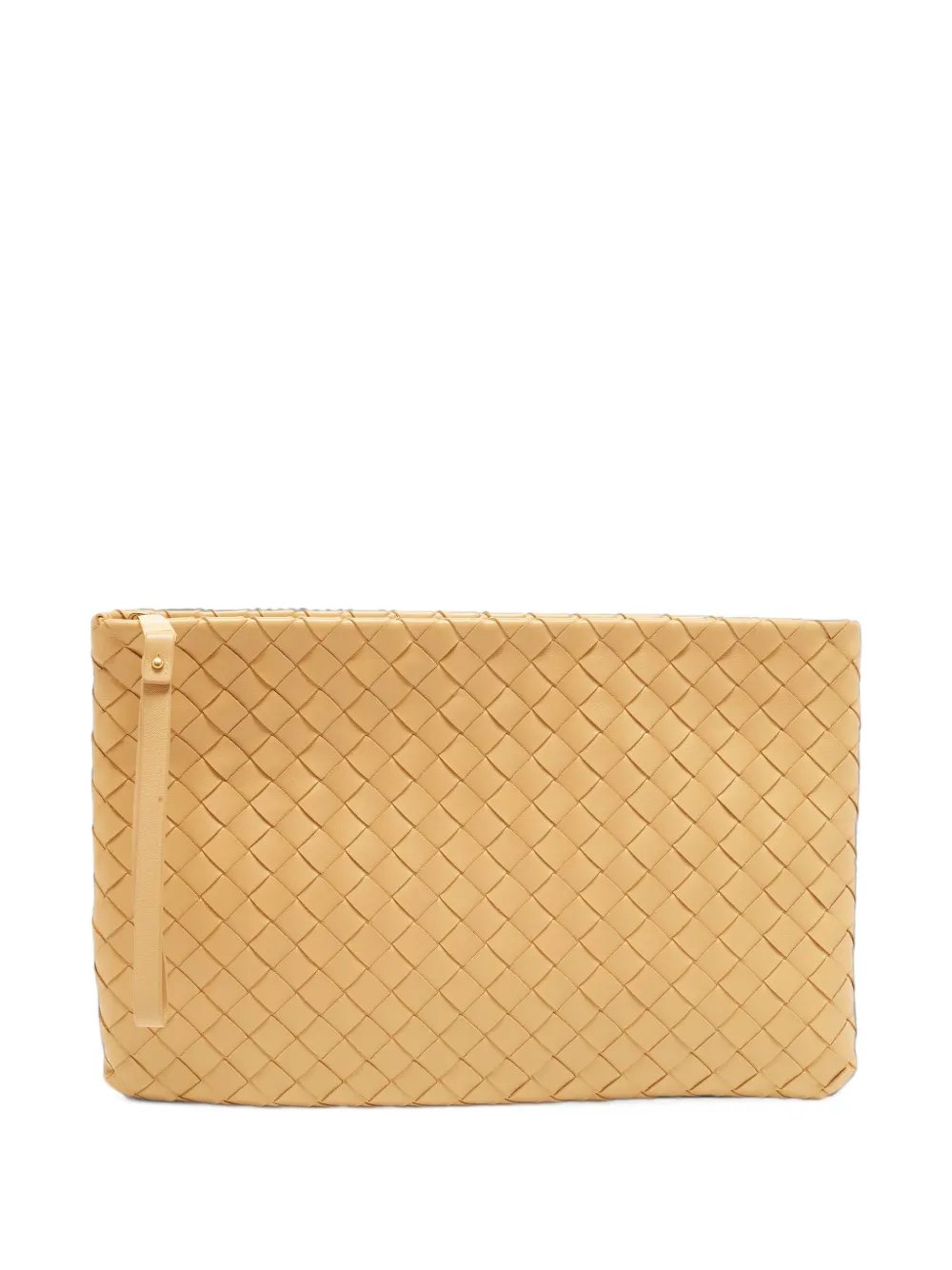 Intrecciato wristlet clutch bag