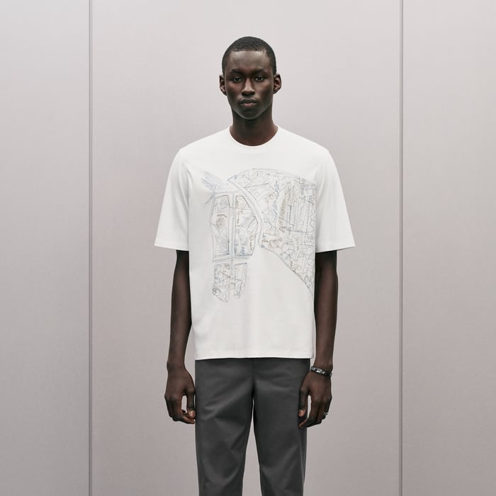 Blanc "Quadrige" Embroidered T-shirt