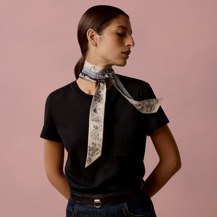 Tatouages Marins Bandana飾釘斜紋絲帶