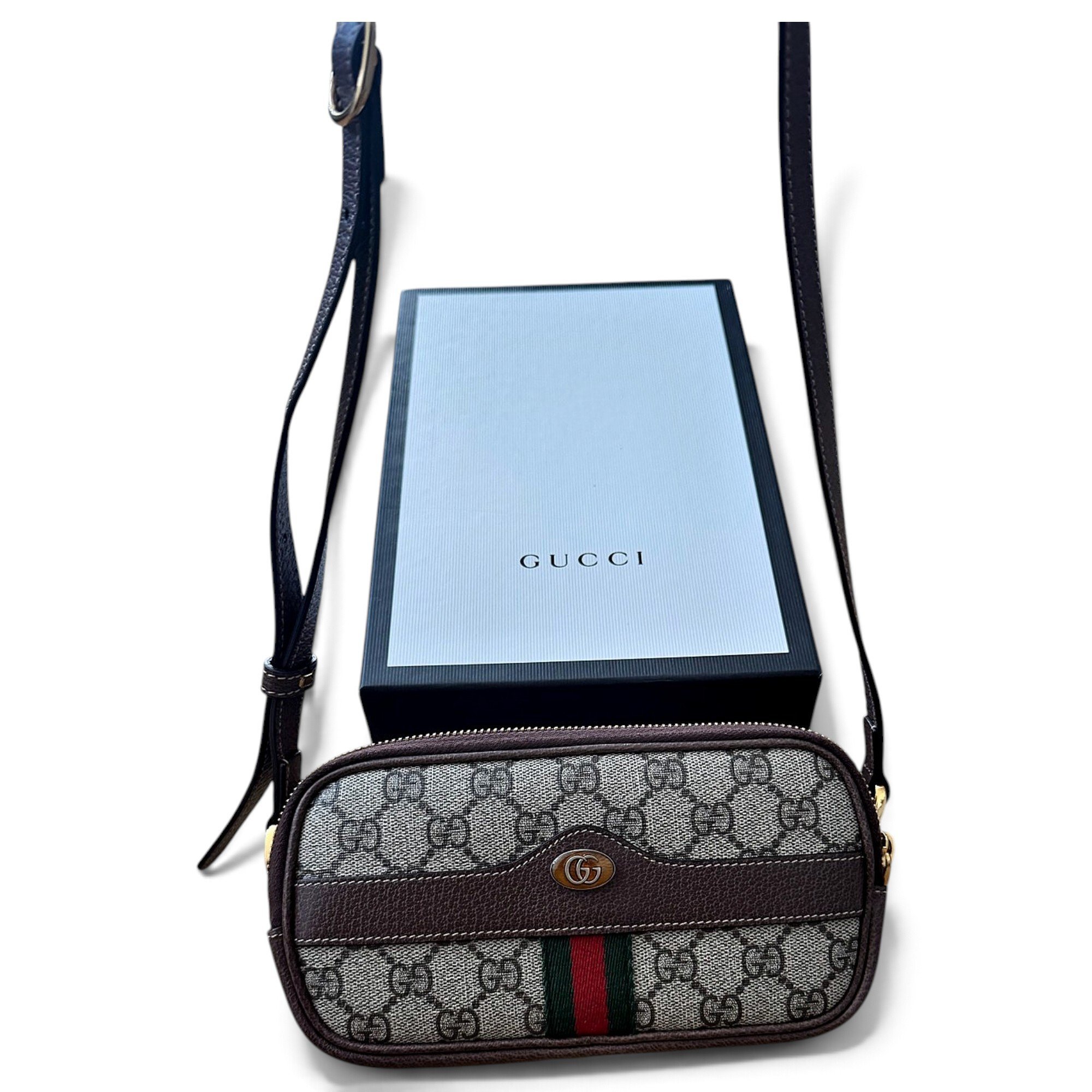 Ophidia leather crossbody bag