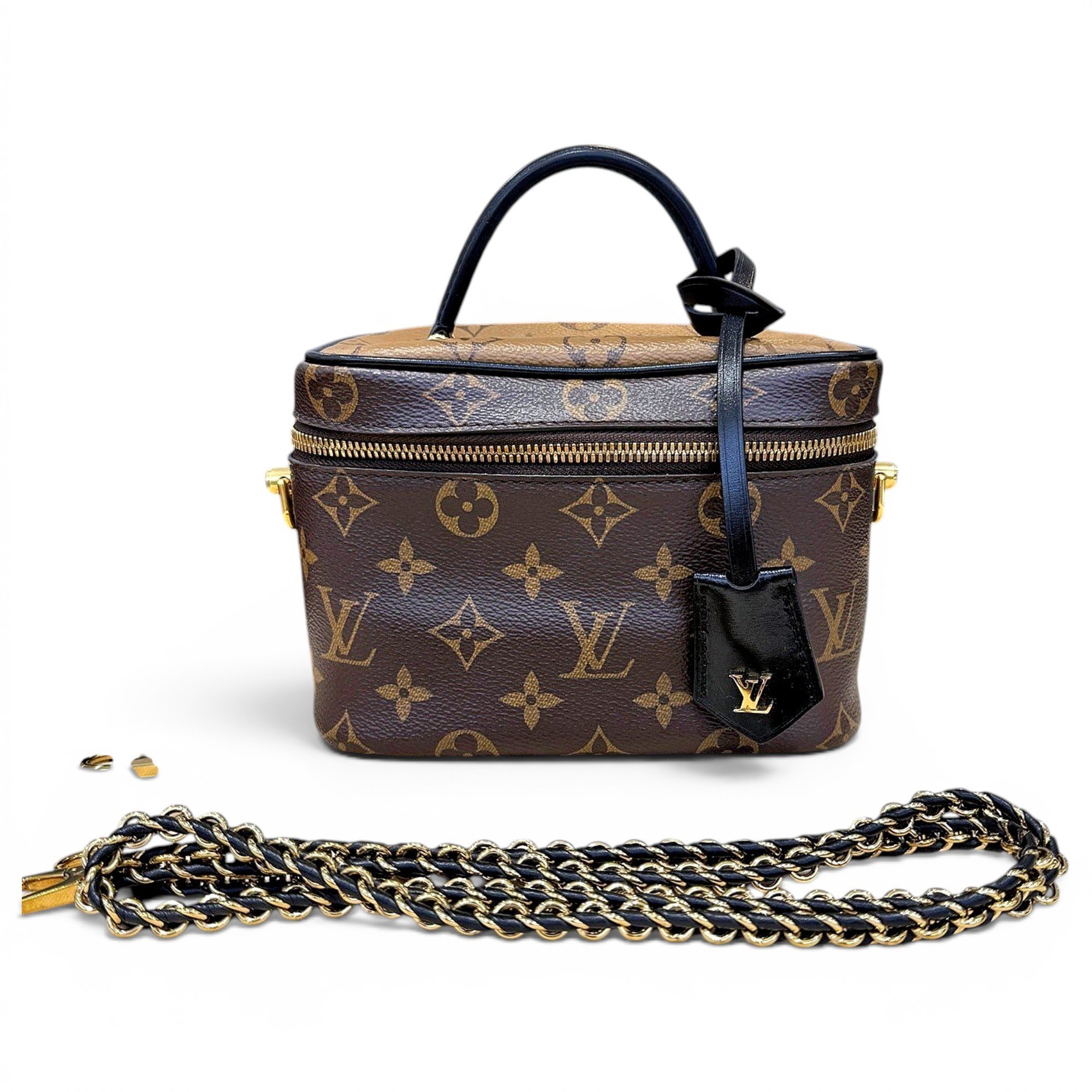 Vanity leather handbag